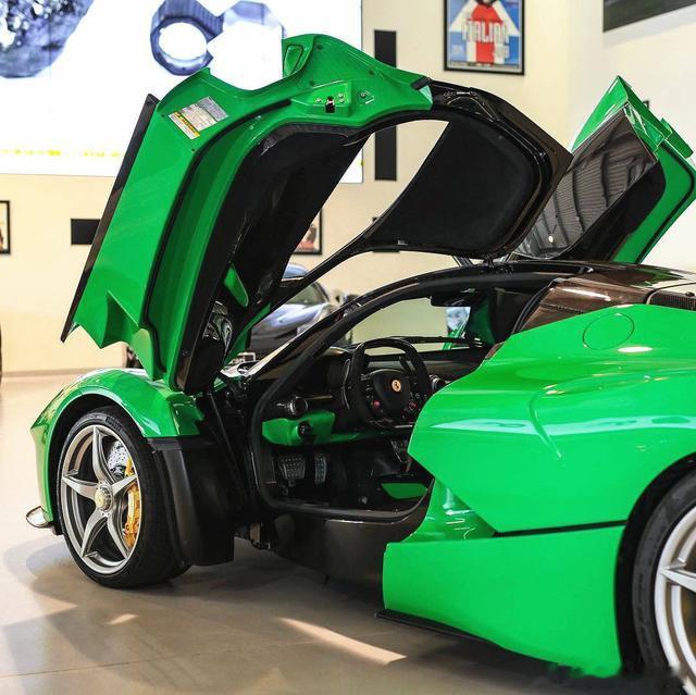 爱的颜色，绿的彻底的法拉利马王 LaFerrari！汽车