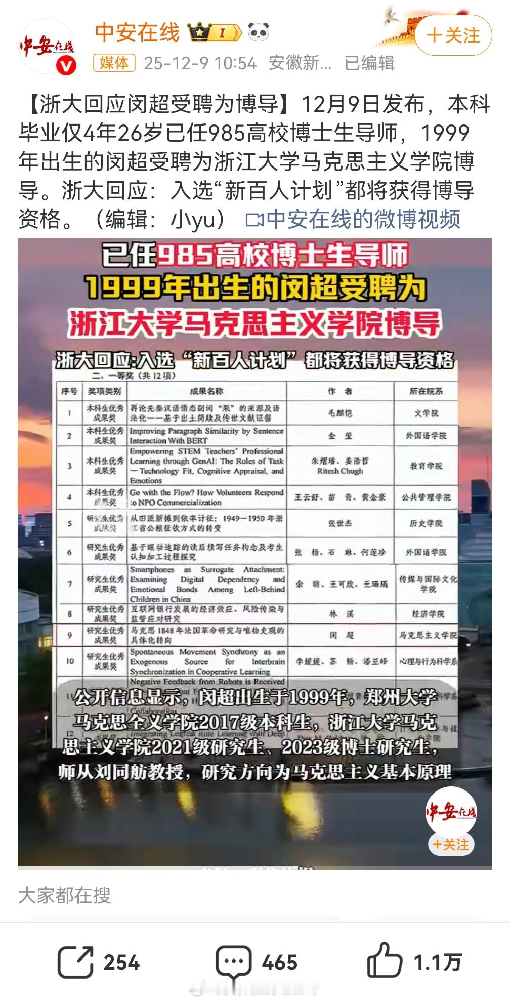 本科毕业4年26岁研究员成浙大博导如果是理工科专业，一般我是信的，因为理工科是要