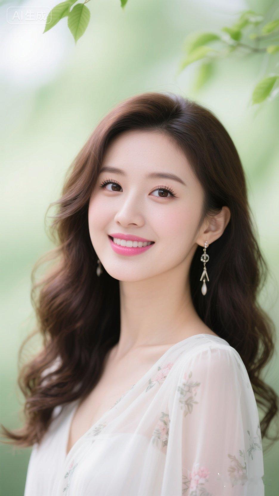 温柔甜美的微笑，自然清新的背景，完美呈现你的美丽！🌸💖