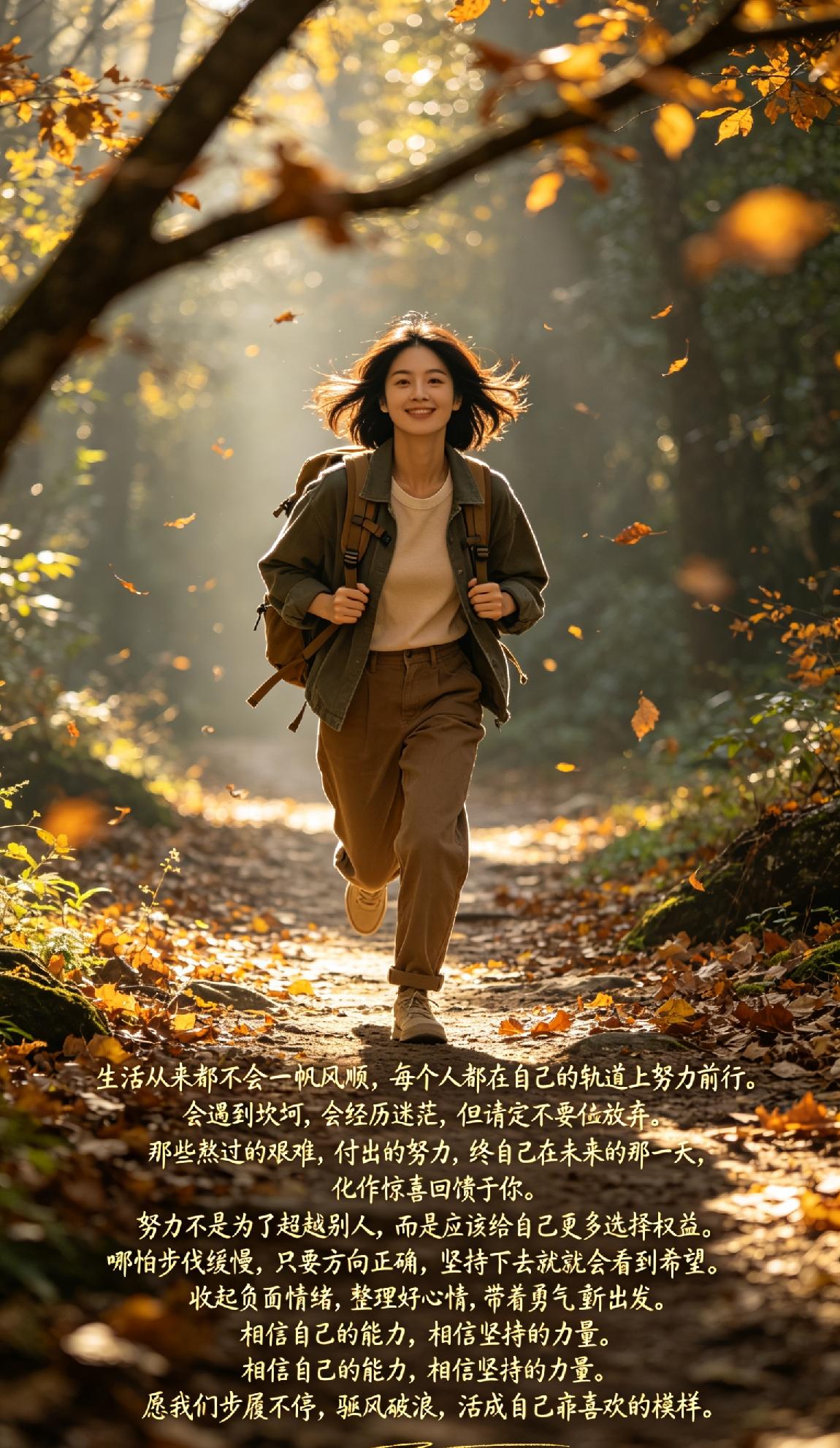 生活从来都不会一帆风顺，每个人都在自己的轨道上努力前行。会遇到坎坷，会经历迷茫，
