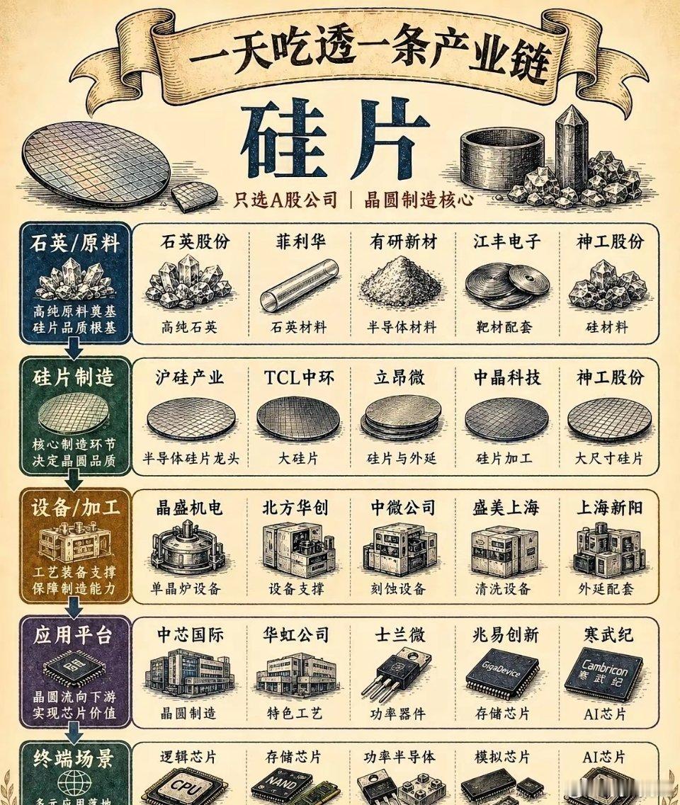 A股十大半导体硅片概念股1、沪硅产业（688126）｜上海国内12英寸大硅片龙头