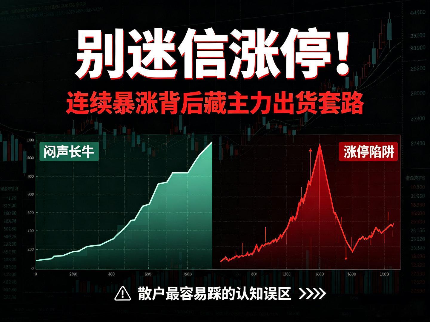 别迷信涨停！连续暴涨背后藏主力出货套路我稍微解释一下吧。为什么我说涨停不是好事？
