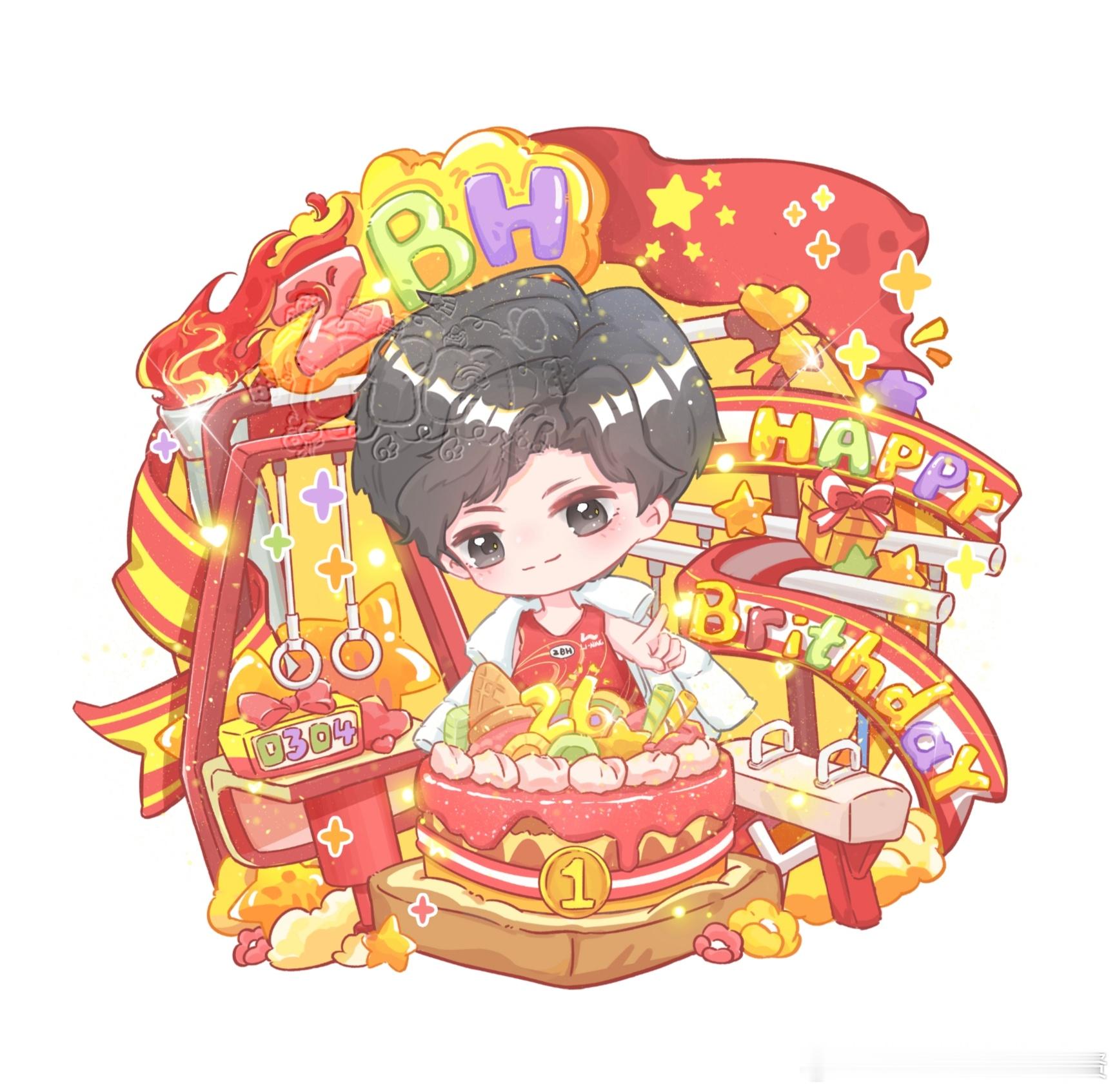 超前约了画师画了茶茶生日稿，期待0304 ，想想怎么把它做成可爱小物料呢