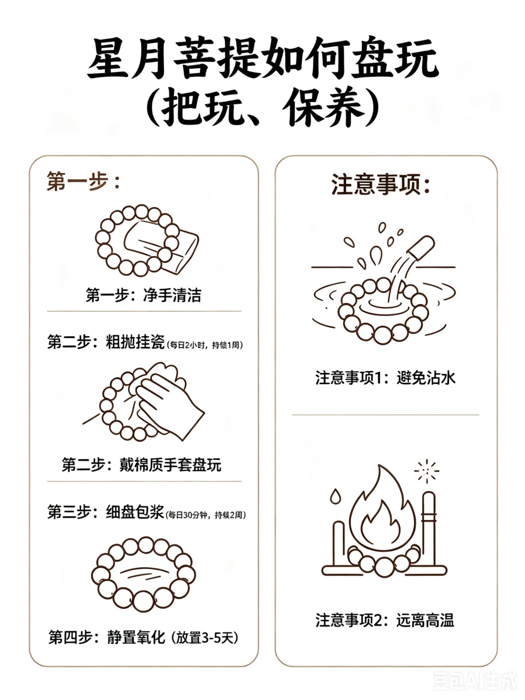 星月菩提。星月菩提的保养与盘完