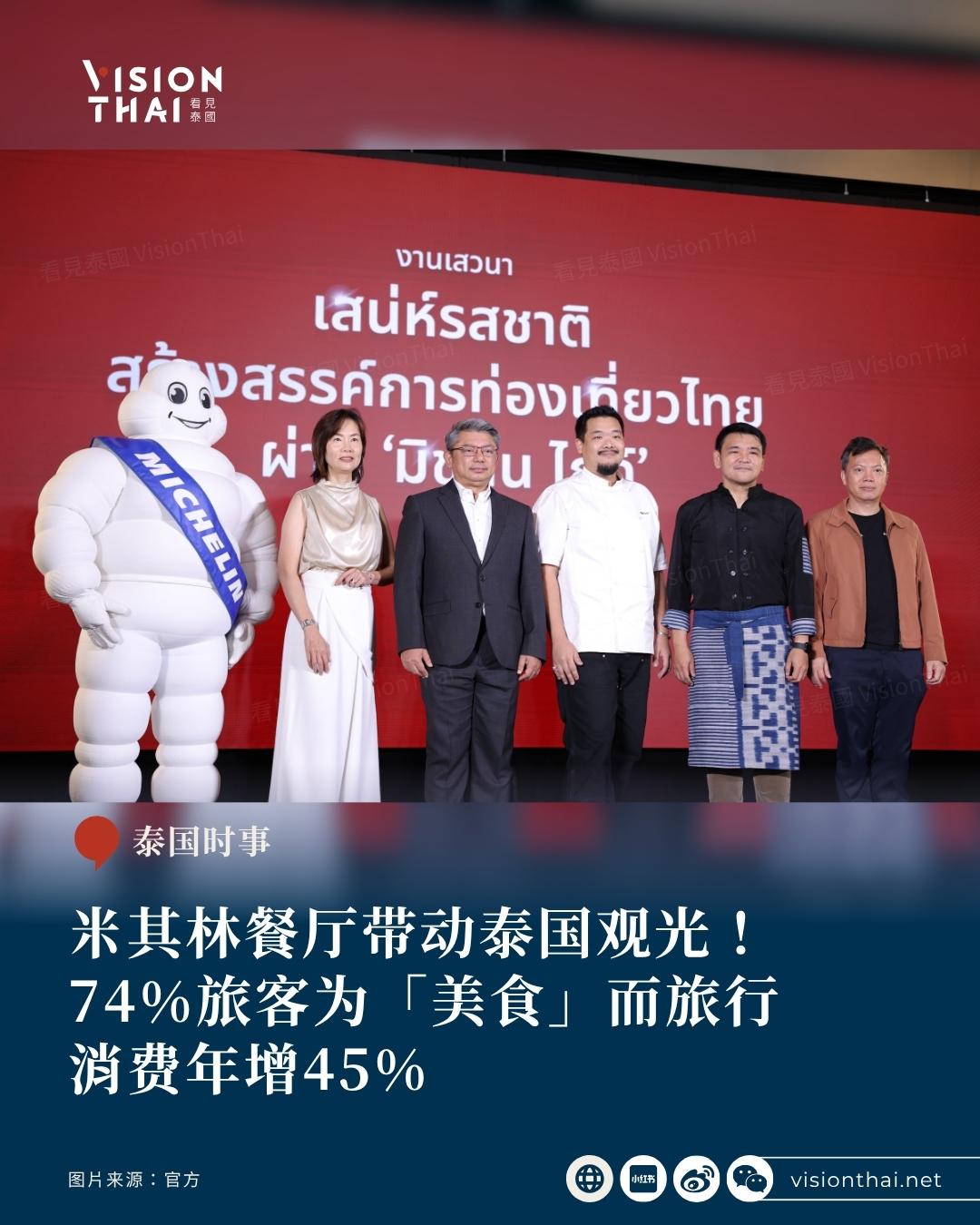 【米其林餐厅带动泰国观光！74%旅客为「美食」而旅行 消费年增45%】
泰国米其