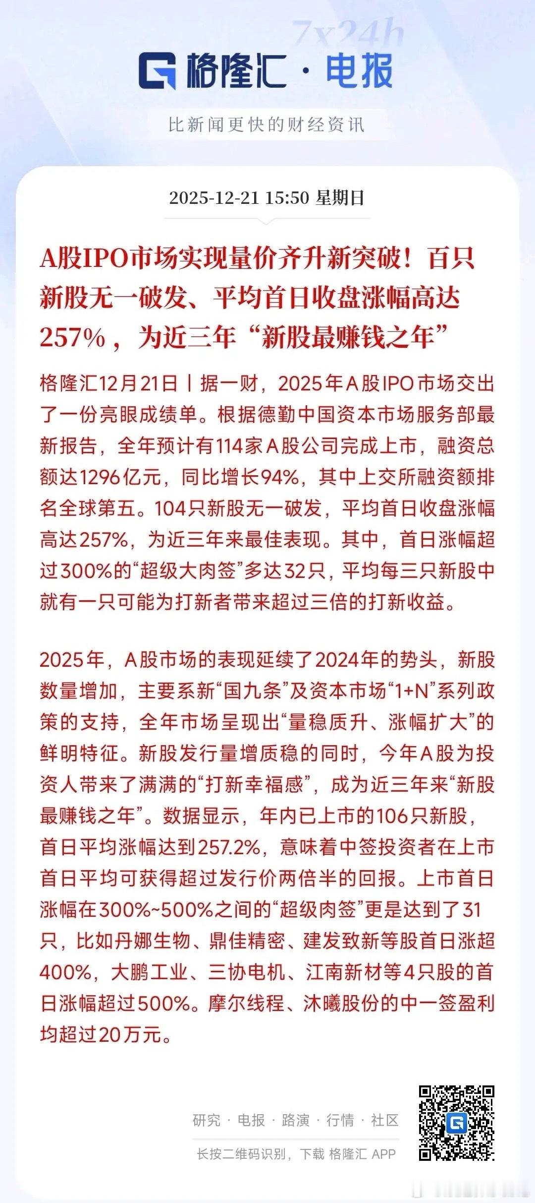 2025A股牛市实锤！106只新股零破发，打新堪比捡钱谁还敢说不是牛市？2025