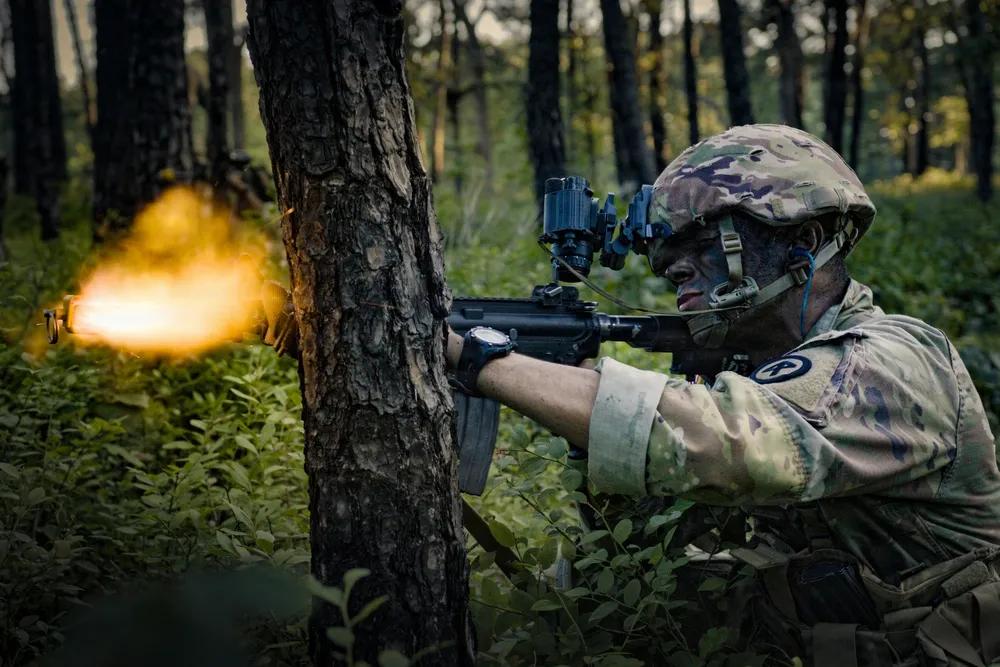 2025年8月9日，美国新泽西陆军国民警卫队第44步兵旅作战队第114步兵团第1