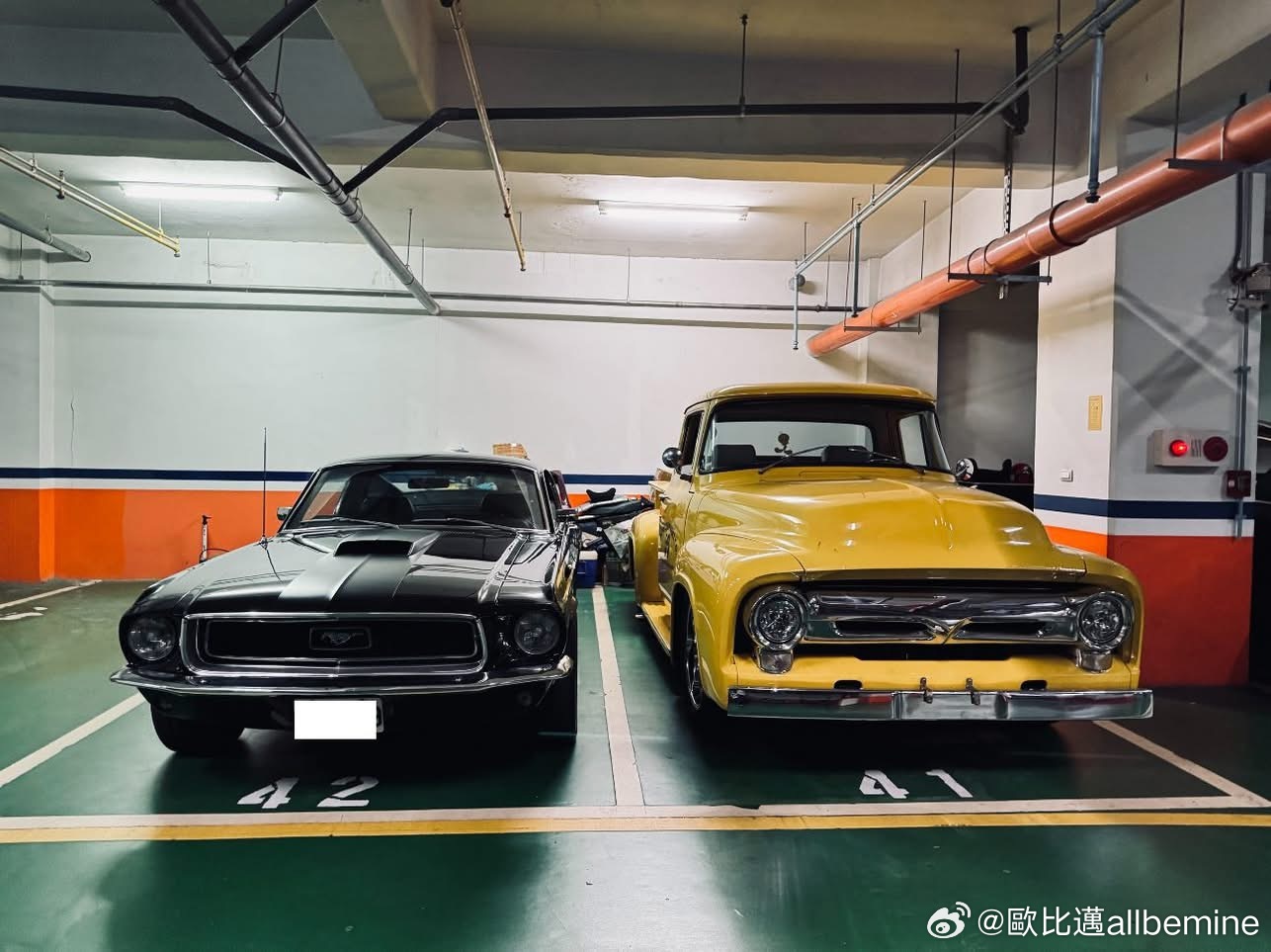 台湾老车🖤這美式肌肉經典組合真有型💛 ​​​