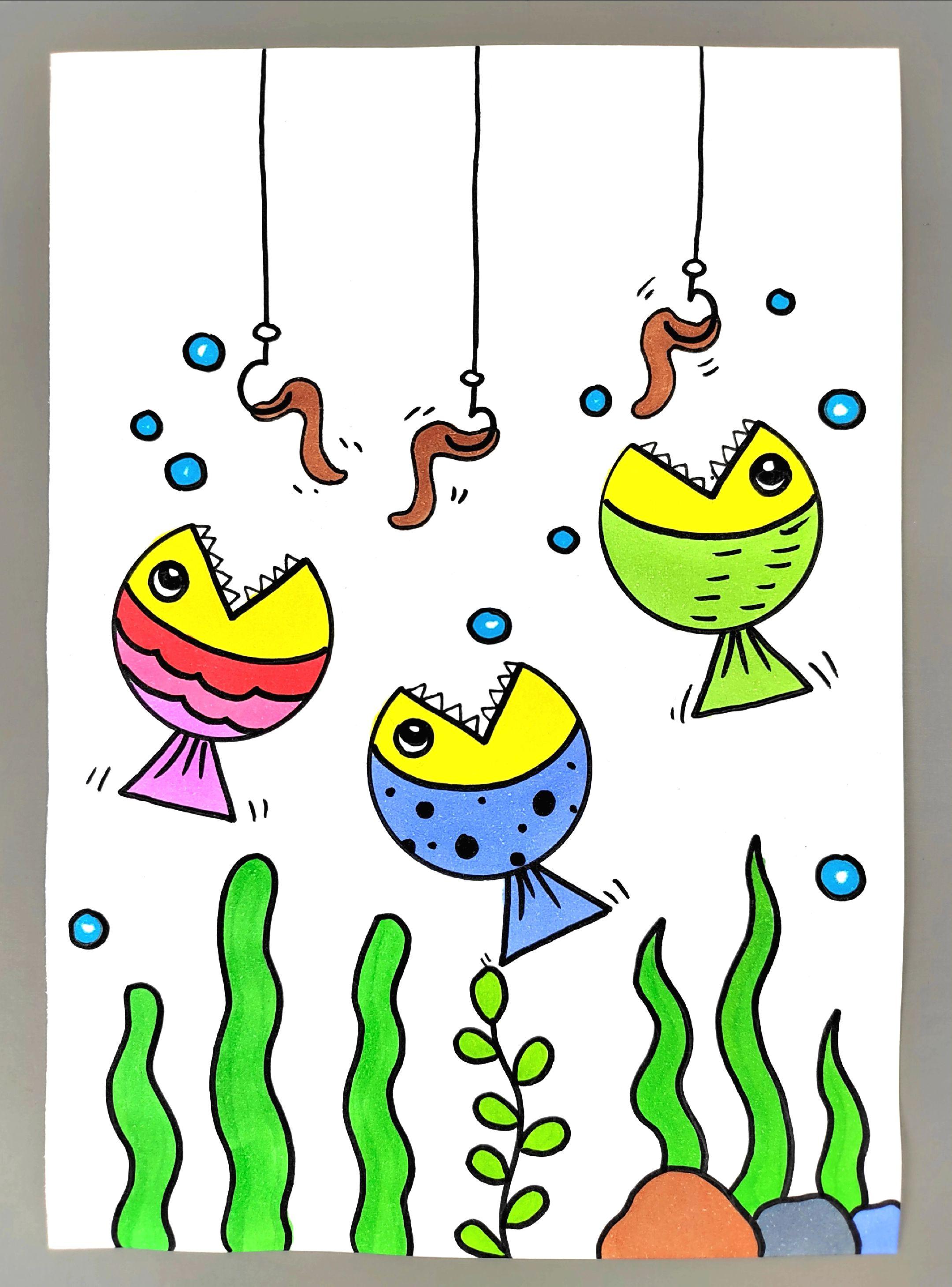 简单有趣的创意儿童画，一看就会，快来试试吧