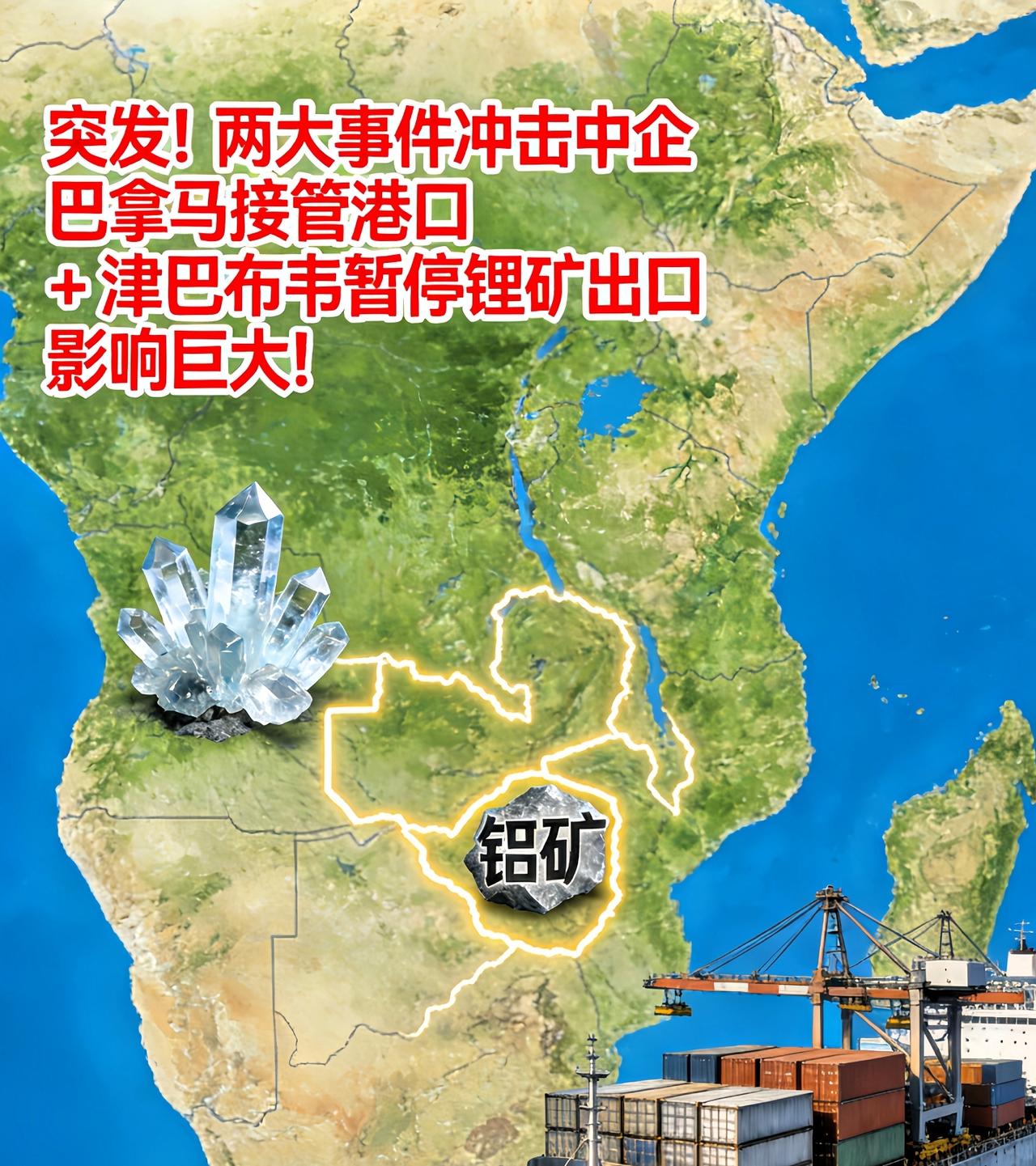 突发！两大事件冲击中企：巴拿马强收港口，津巴布韦突然全面暂停锂矿出口！

巴拿马