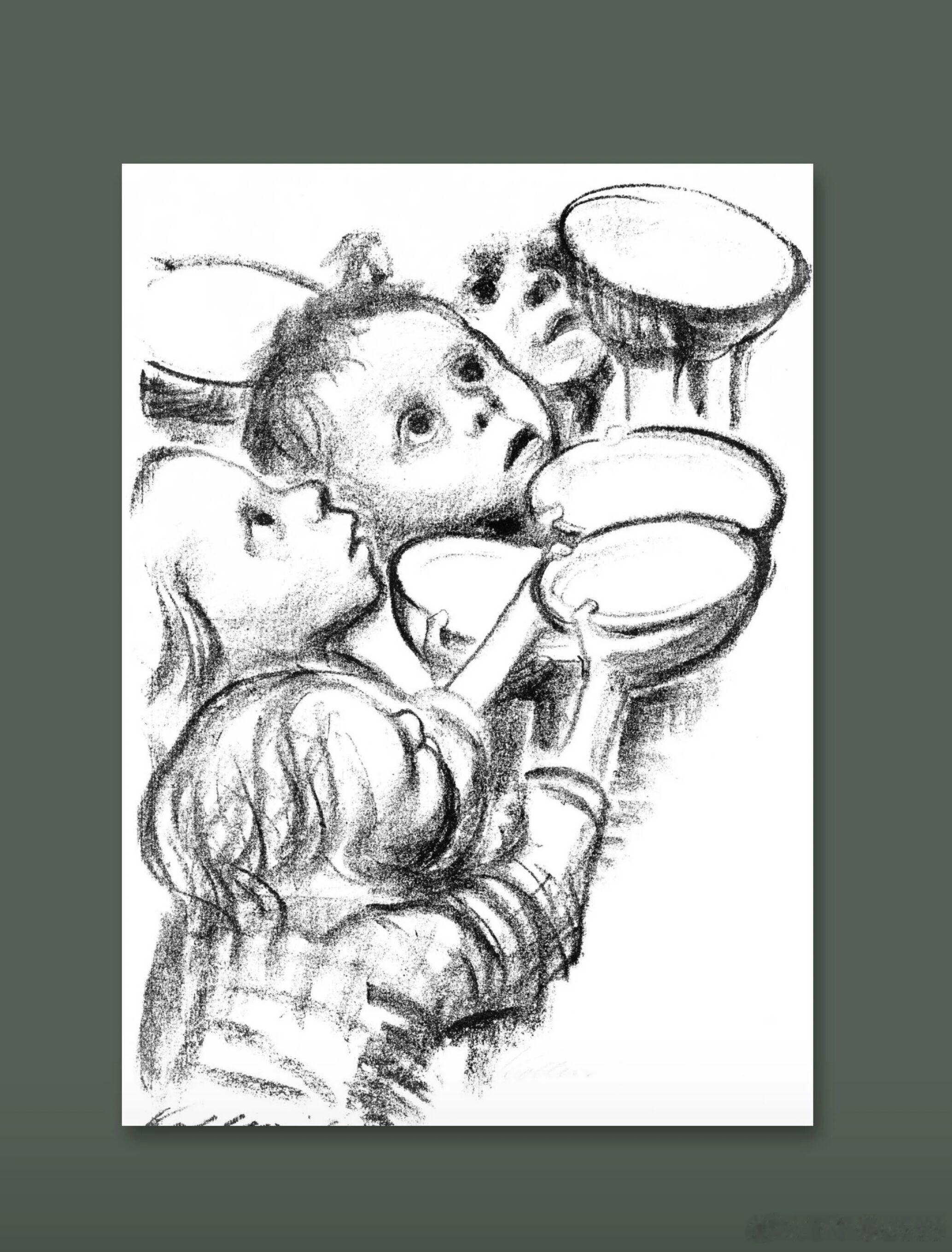 【六一，莫忘世间捧空碗的孩童】这幅画作正式名称：《德国的孩子正在挨饿！》（Deu