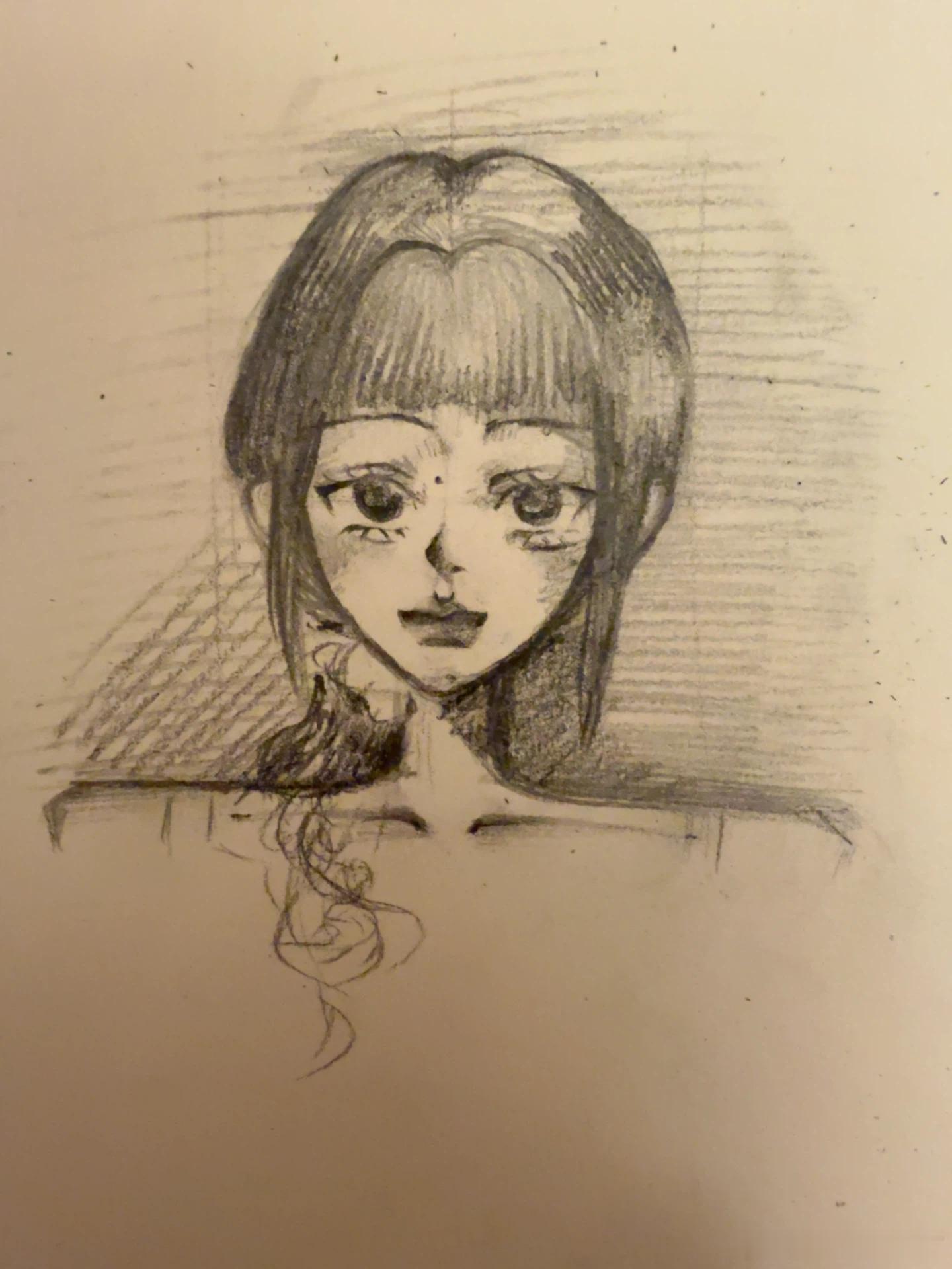 美女的脸是不是画的太尖了