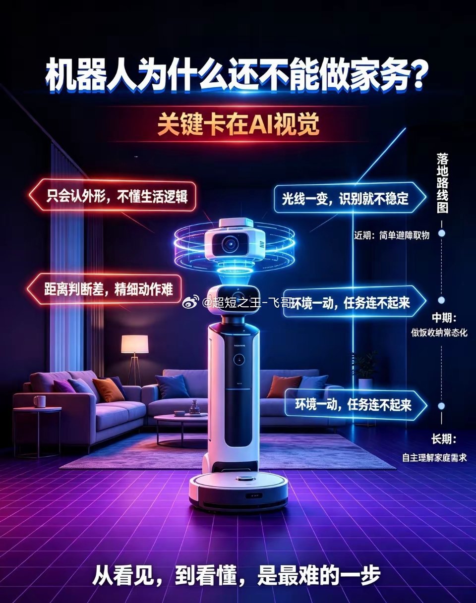 AI视觉不突破，家用机器人永远只会扫地！现存四大难关，距离成熟还要多久一、现阶段