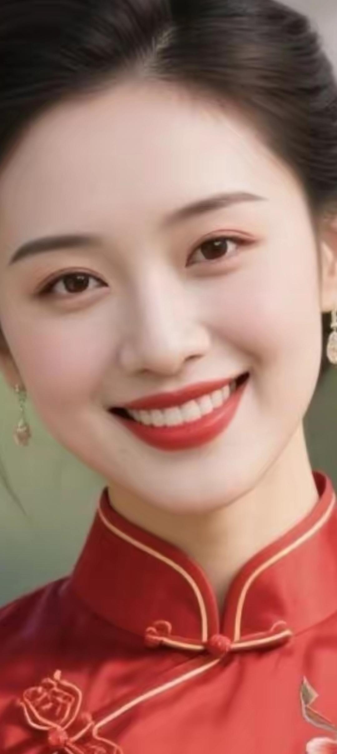 惊艳的笑容，传统与现代的完美结合！