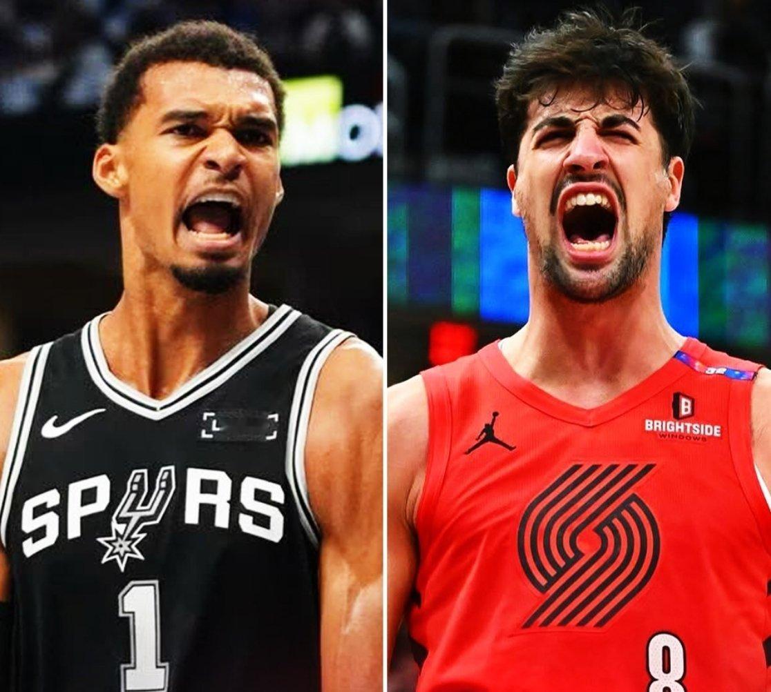 生涯至今，文班亚马5次对阵开拓者，场均24.6分8.0篮板4.8盖帽。最近一次打