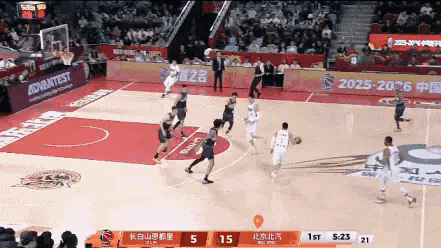 北京北汽球星陈盈骏的传球真是太精妙了！在今天北京北汽客场挑战长白山恩都里的比赛中