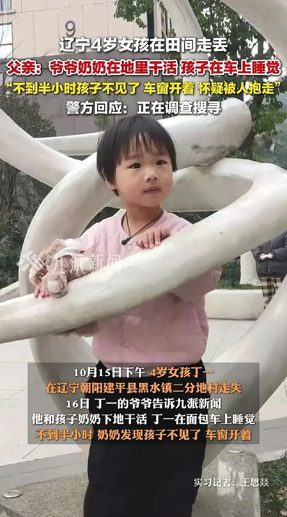 辽宁4岁女童走失，妈妈肯定特别伤心，但我想妈妈不会怪孩子的爷爷奶奶，也不会吵的不