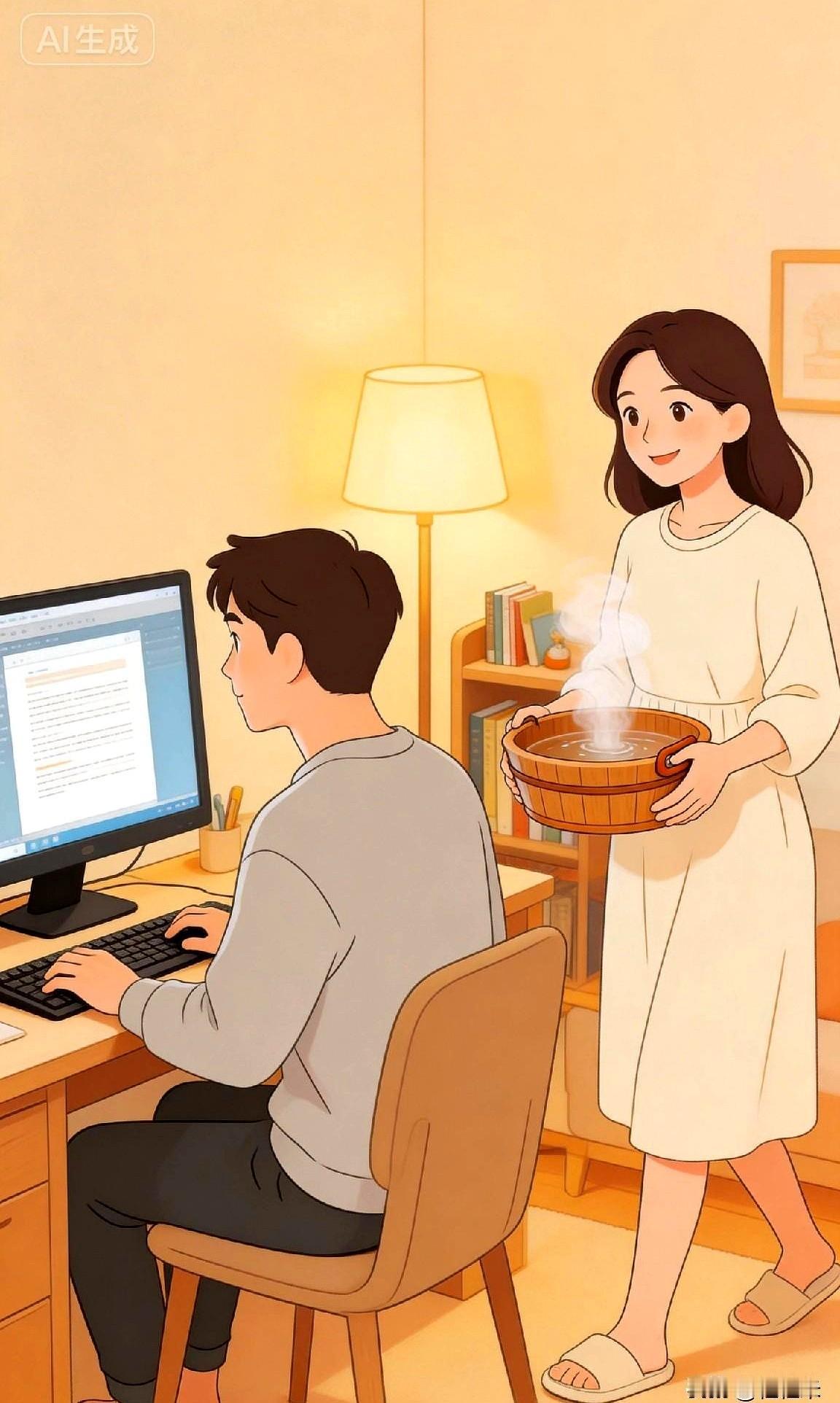 昨晚九点多长沙一对夫妻上演了秒级“脚盆风波”，妻子顺手端水想帮老公脱袜子泡脚，老