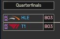 7月17日 晚上19:00（晚上7点）* HLE vs T1cr bulgasa