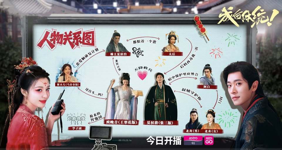 王楚然丞磊《成何体统》今晚马来西亚Astro QJ 电视频道全马首播剧集成何体统