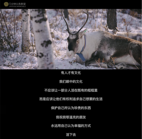 大兴安岭的林海被冬雪裹紧，鄂温克人牵着驯鹿踏过积雪，古老的驯鹿文化在冰雪中代代相