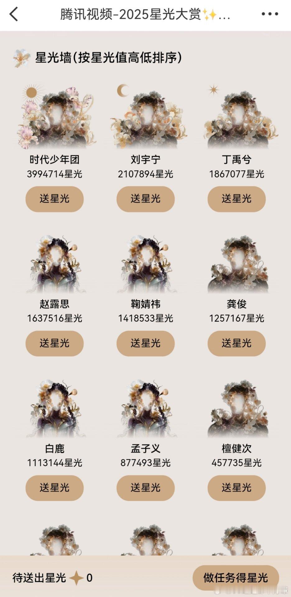 从星光大赏这个投票虽然割韭菜，但还是挺能看出流量趋势和谁在有效播剧的暗河传给龚俊