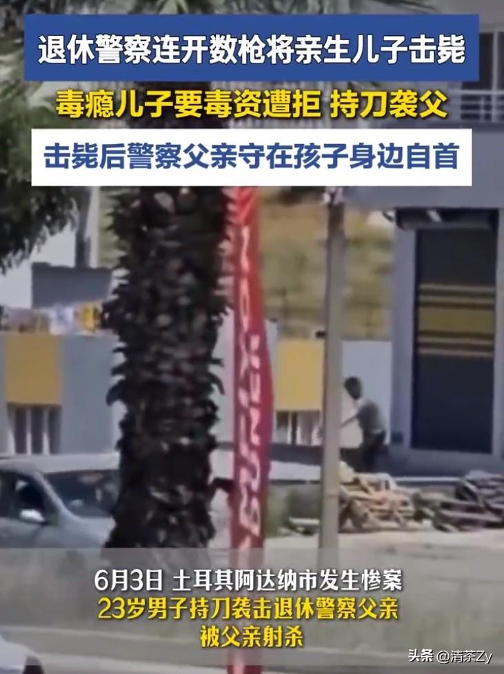能让亲生父亲清空弹夹往死里打，说明这父亲对儿子肯定失望至极！

土耳其一名退休警