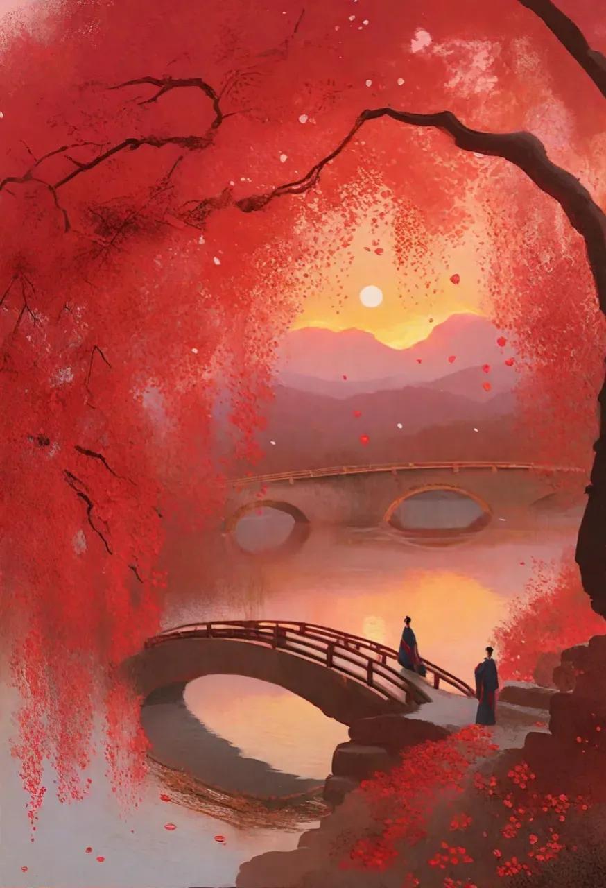 盈盈一水间，脉脉不得语。——佚名《迢迢牵牛星》
【释义】虽然只隔一条清澈的河流，