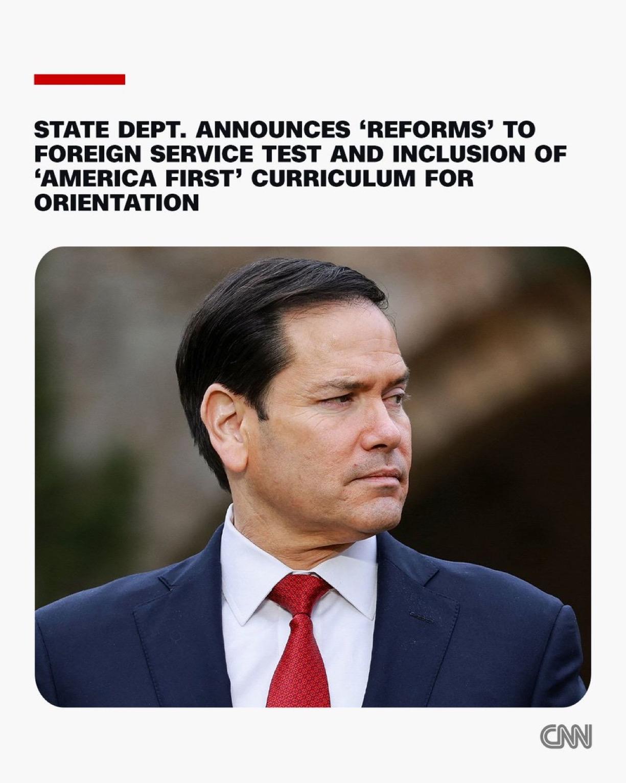 美国国务院宣布对美国外交官考试进行一系列改革，重点在于消除所谓的“多元化、公平性