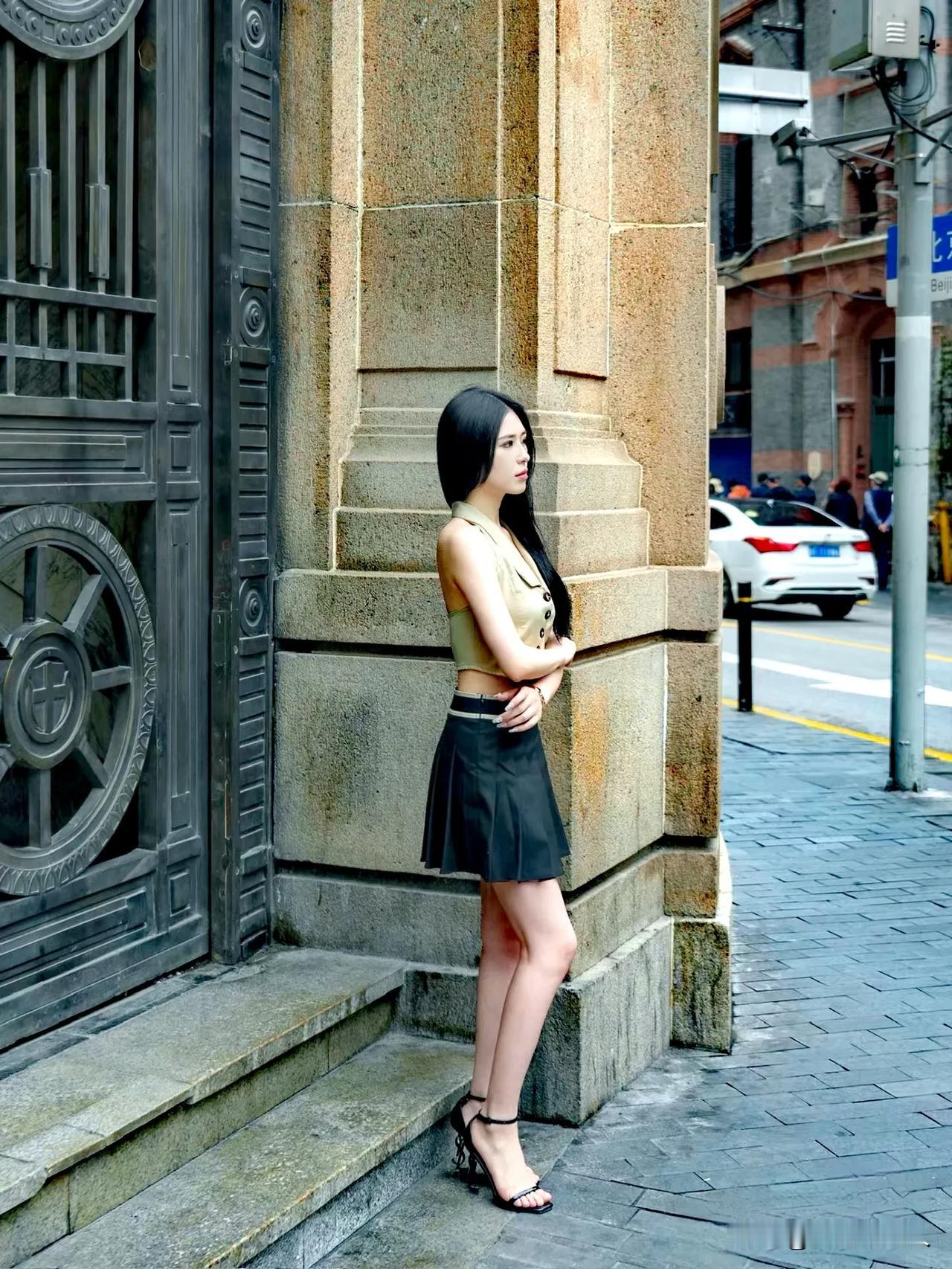 街边的时尚女郎#美人街头#