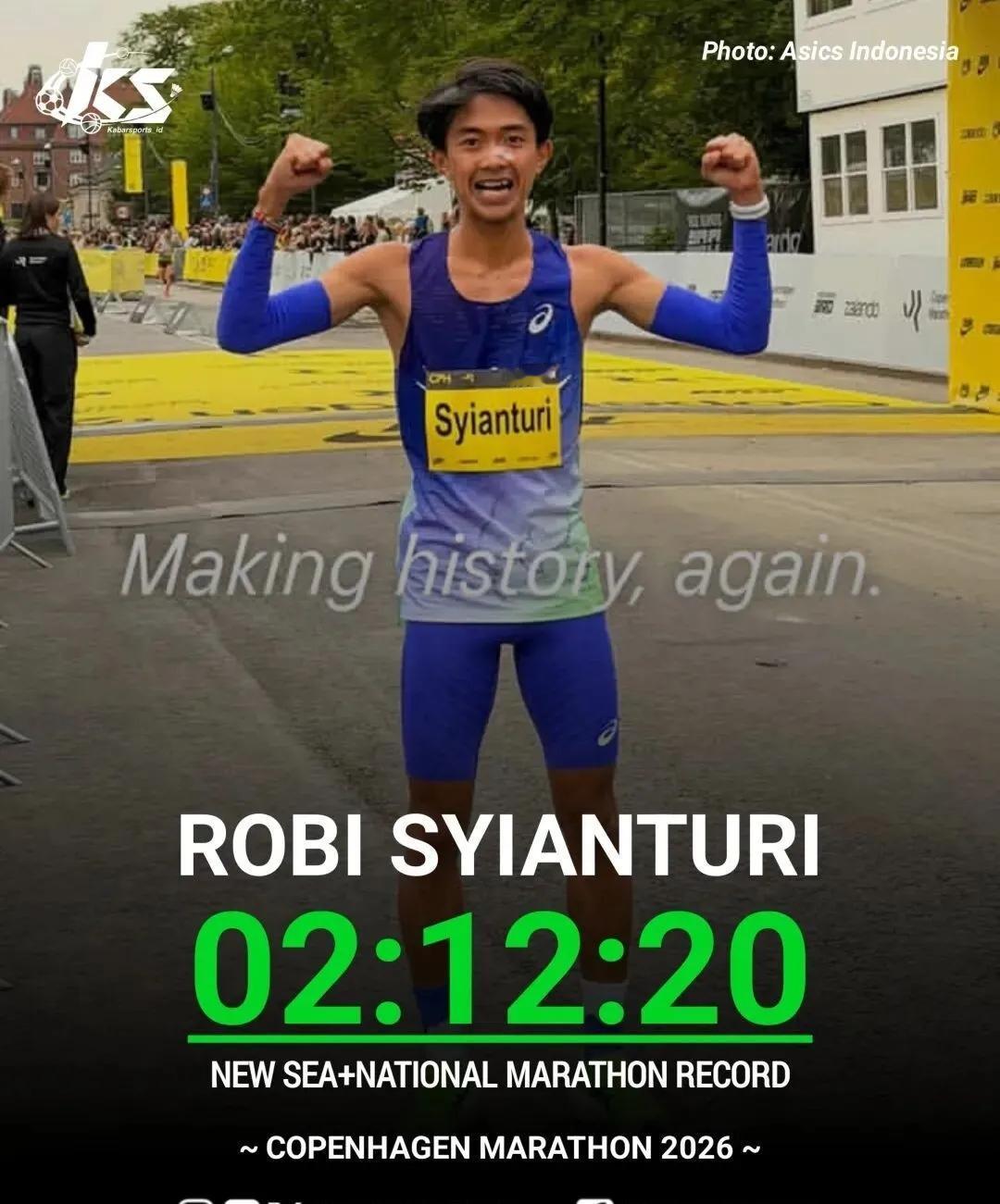 炸裂！东南亚马拉松新纪录诞生！
5月10日哥本哈根马拉松，印尼名将罗比·斯扬图里