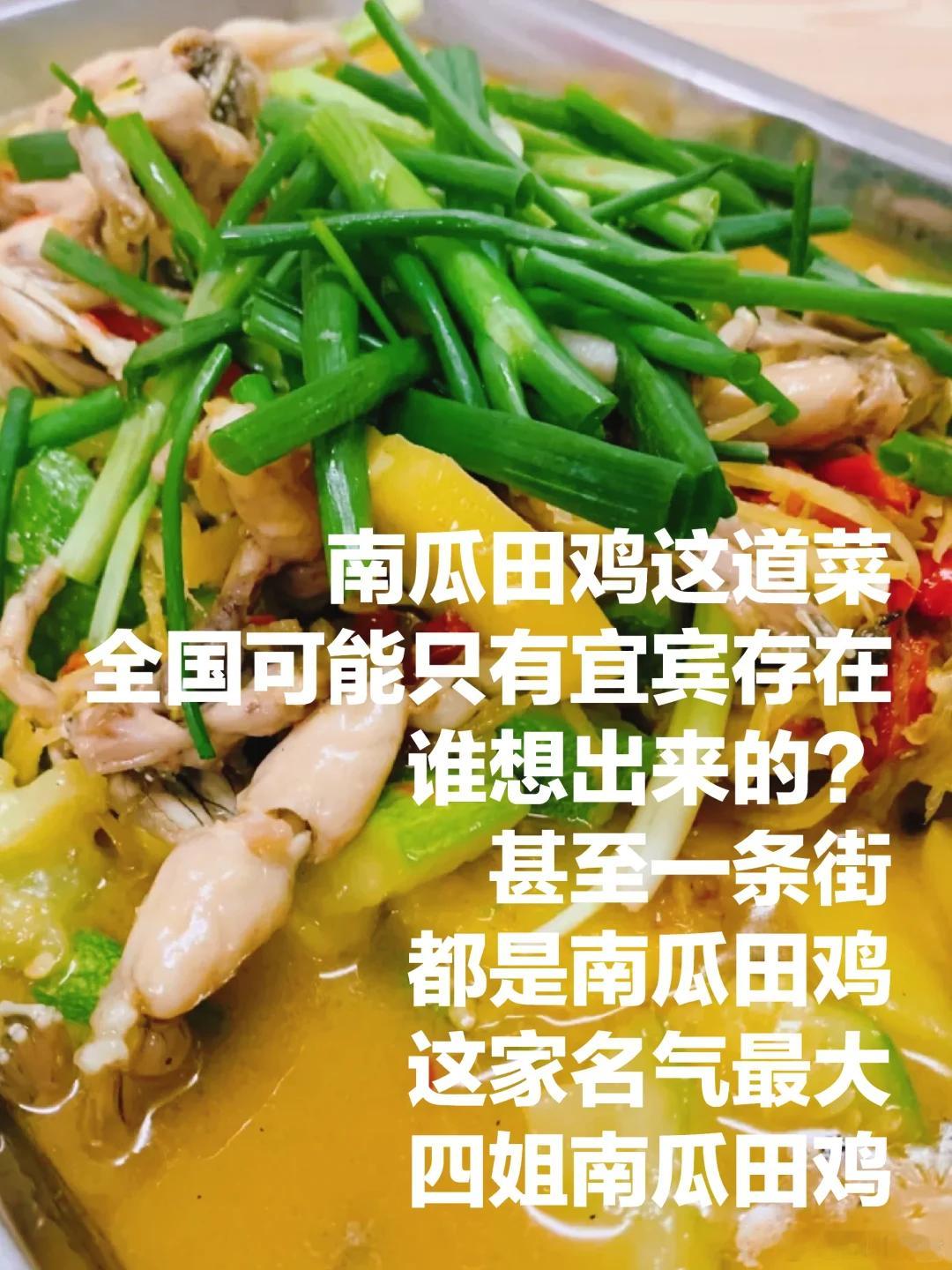 宜宾美食推荐·四姐南瓜田鸡·肥肠鸭宜宾的美食，远远不止宜宾面和烧烤，江湖菜代表里