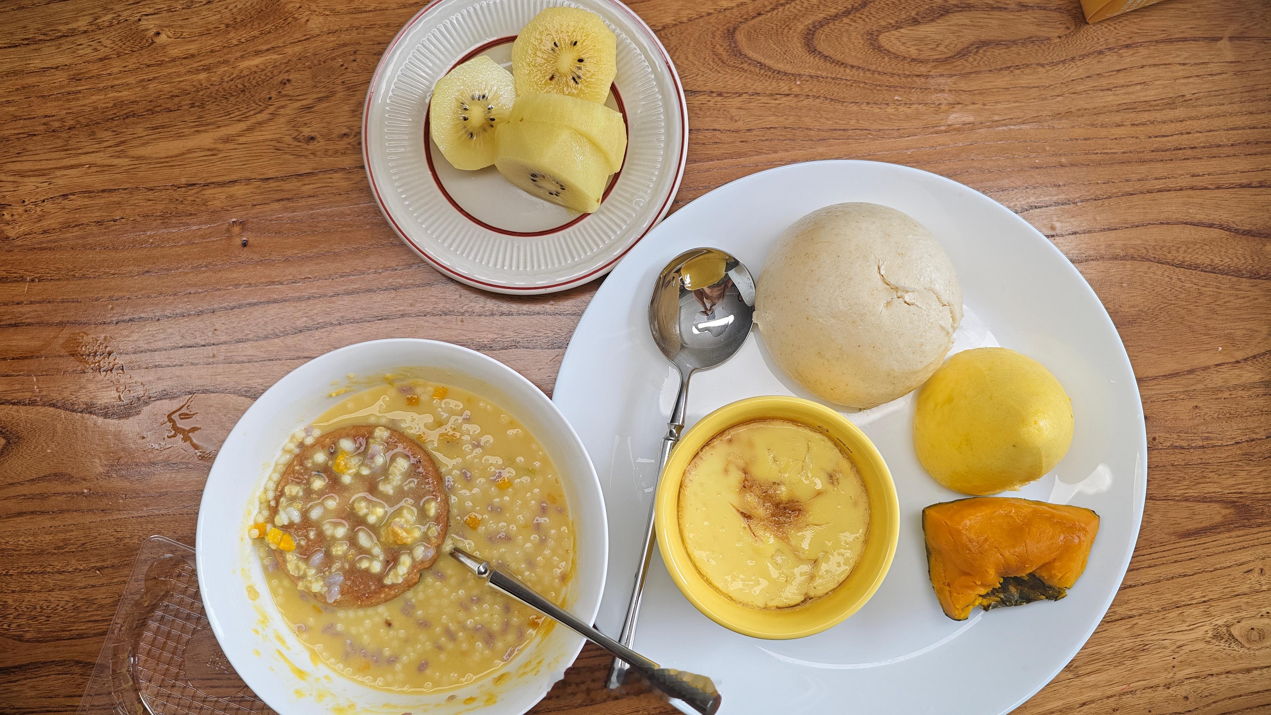 今日早餐。 