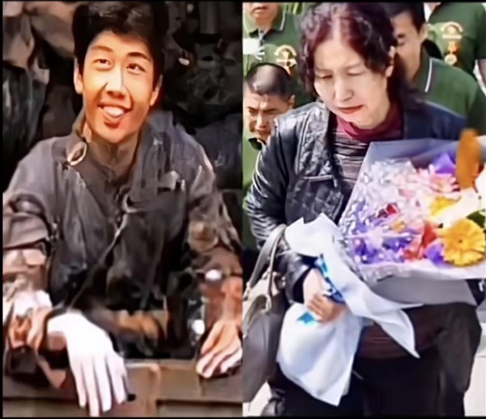 这是让人泪奔的一幕，张凤生出征前抓拍的最后一张照片，面带微笑，家中留下了不满一岁