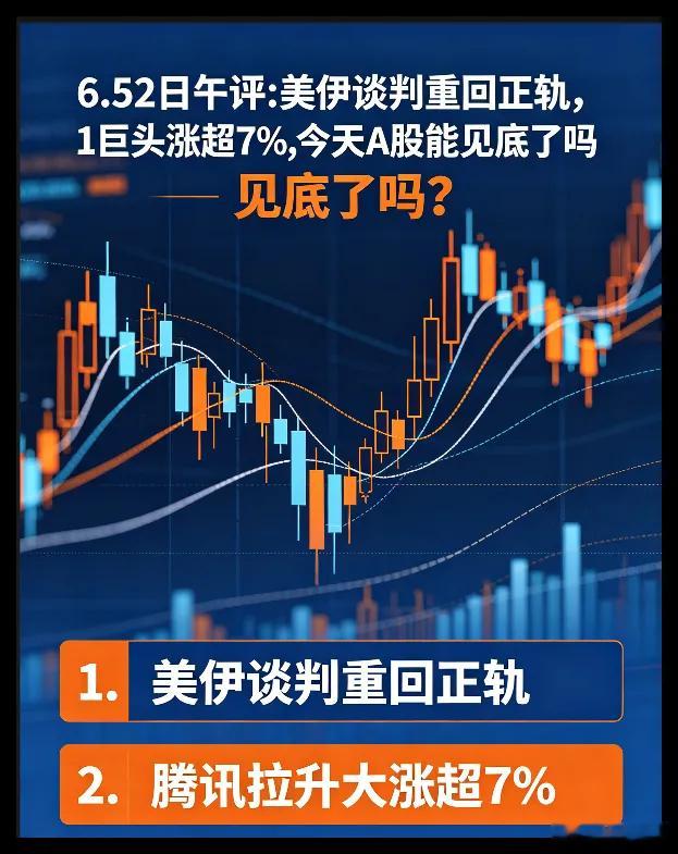 6.52日午评:美伊谈判重回正轨,1巨头涨超7%,今天A股能见底了吗？今天上午A
