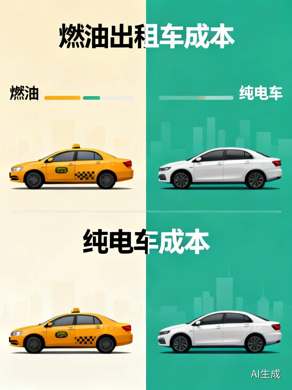 回想以前的燃油出租车，那时候对车型有统一要求，车子就要十七八万，单单一个营运证就