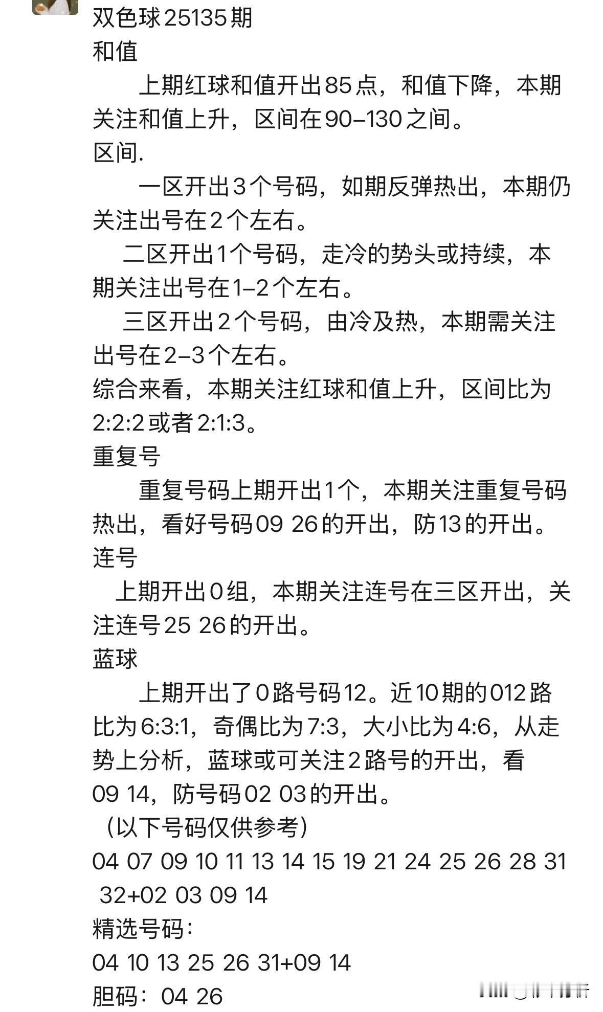 辛丹丹来啦！今晚丹丹4码定蓝02 03 09 14，格局几乎和上期差不多，都是小