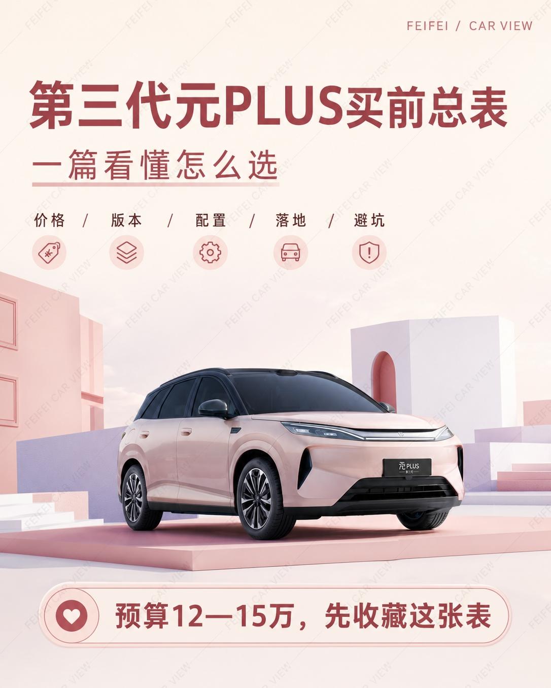 第三代元PLUS买前总表，一篇看懂怎么选第三代元PLUS这几天拆解了不少内容，今