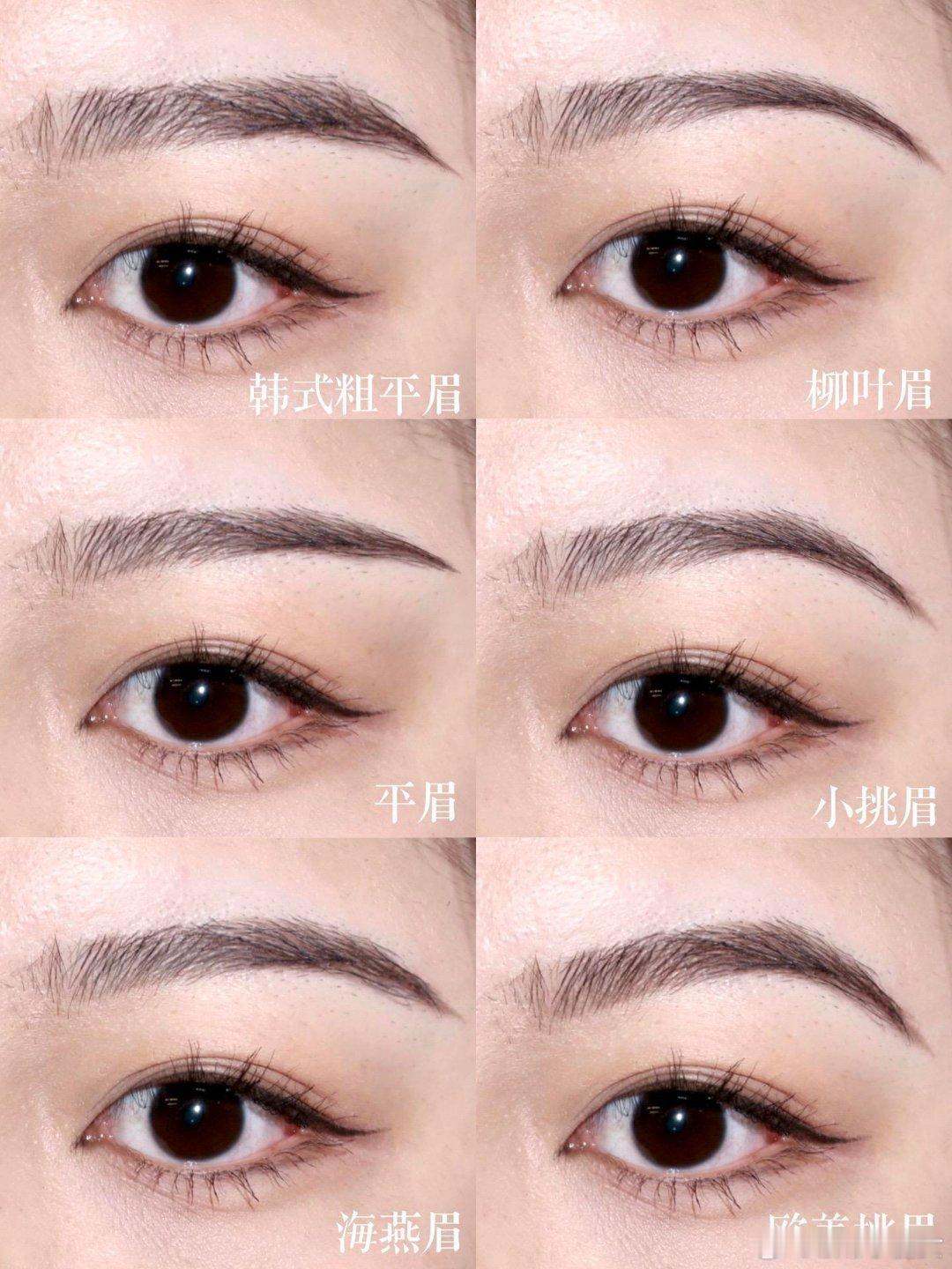 6⃣️种眉形画法｜新手入门‼️总有适合你。1⃣️韩式粗平眉 这个真的是入手必备眉