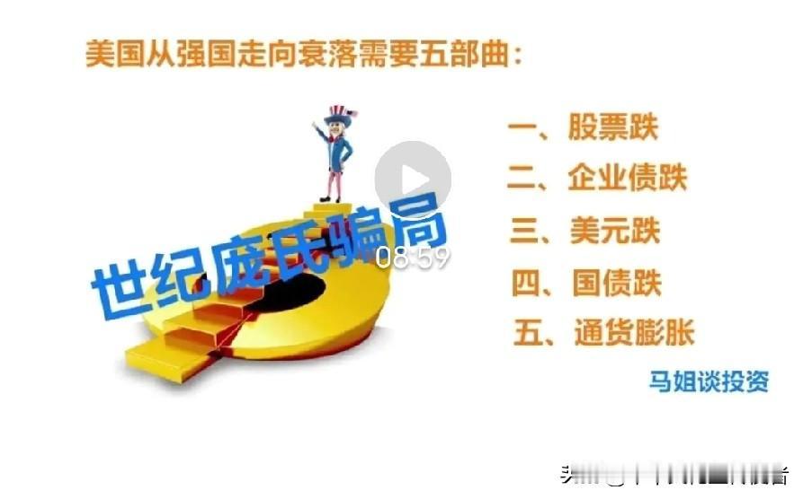 马霞老师在十年前就看透了美元的本质，在五年前就给出了美元崩盘的路径，分五个步骤 