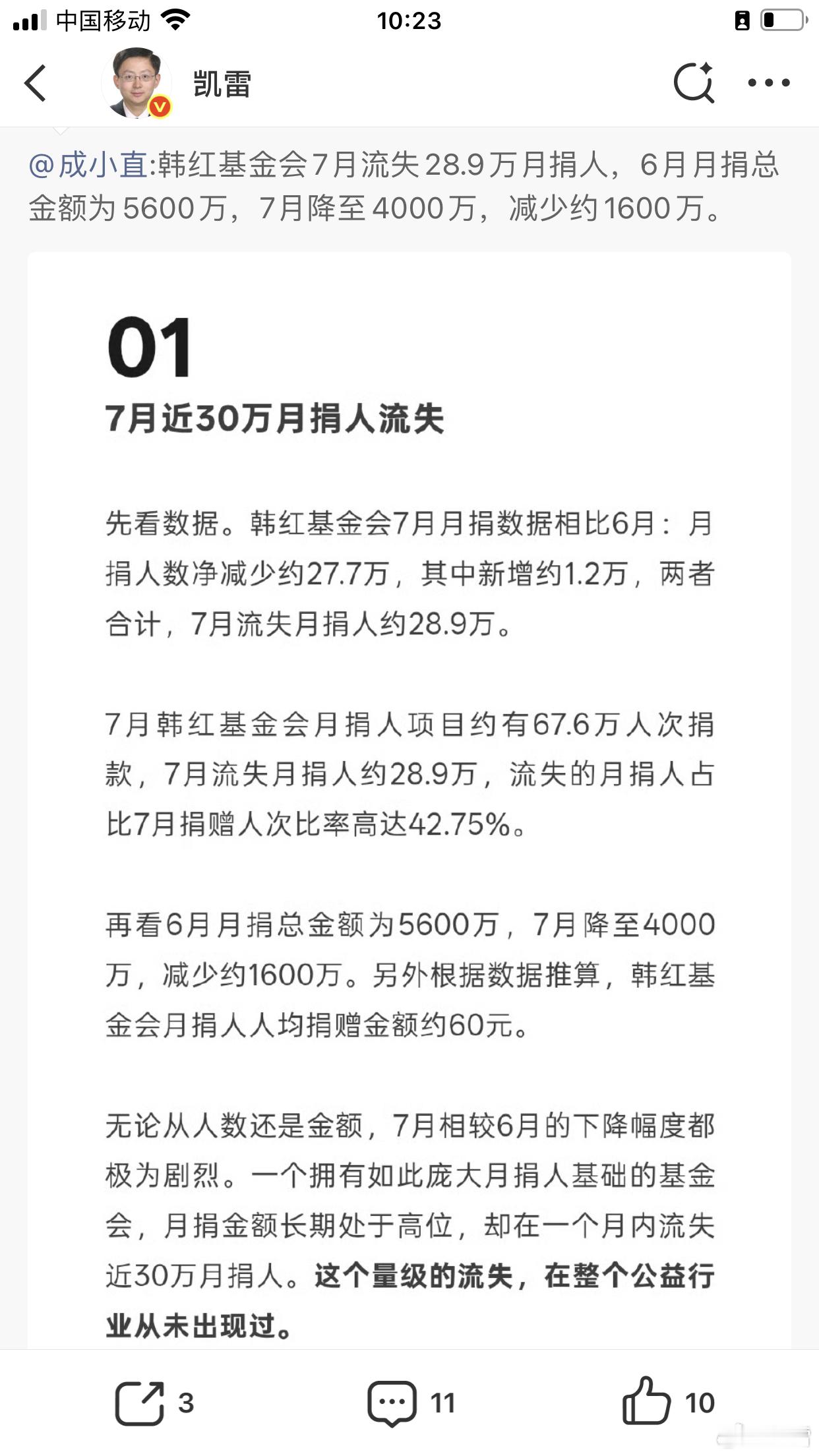 韩红基金会，7月新增1.2万月捐人 