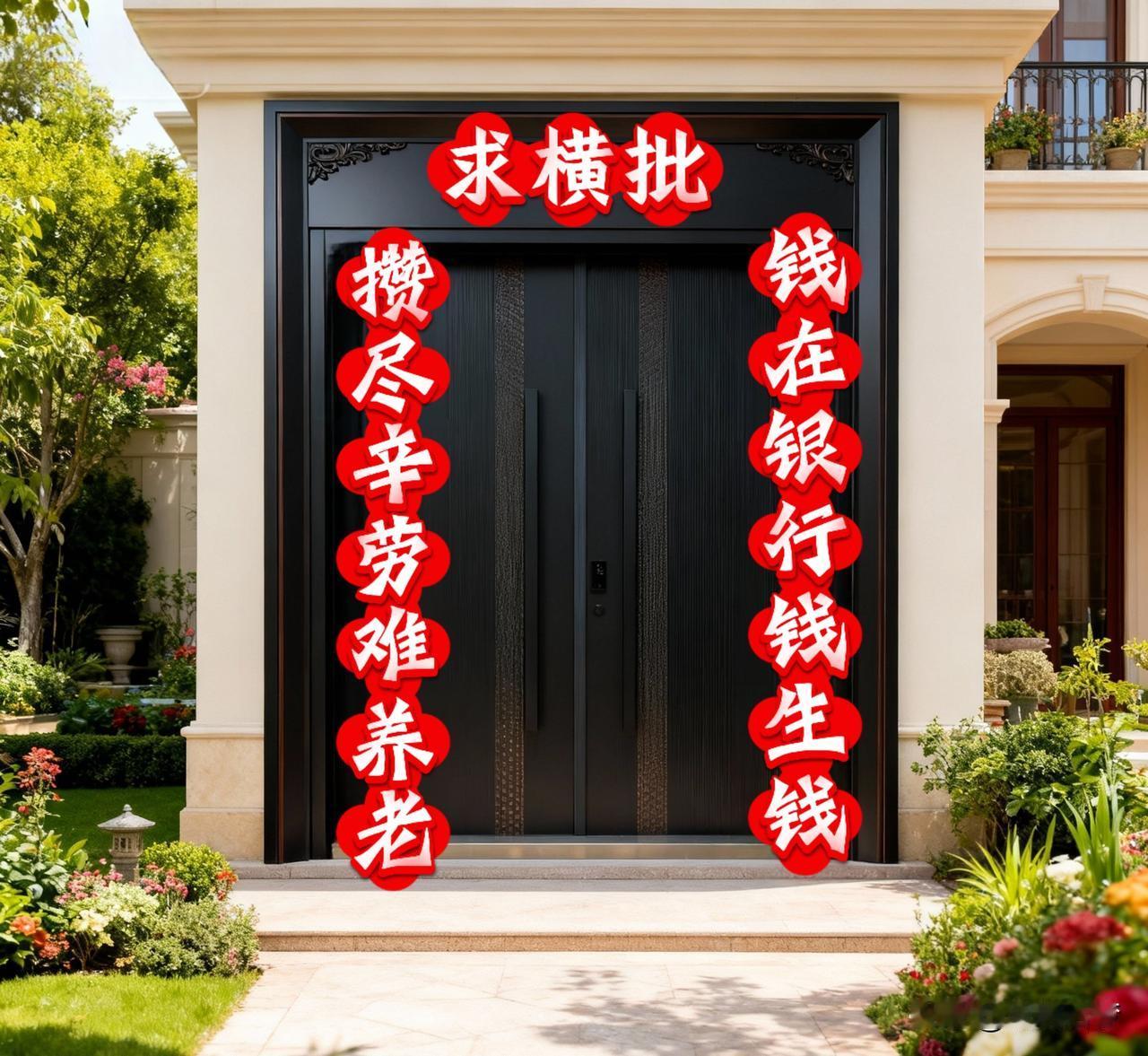 钱在银行钱生钱，攒尽辛劳难养老。这副对联一出来，多少人的心被狠狠扎了一下。富人躺
