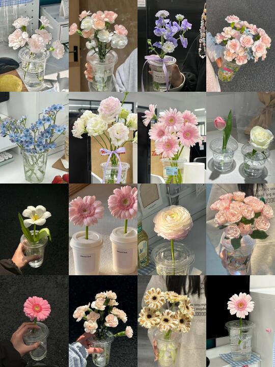 养花人的尽头是咖啡杯插花…