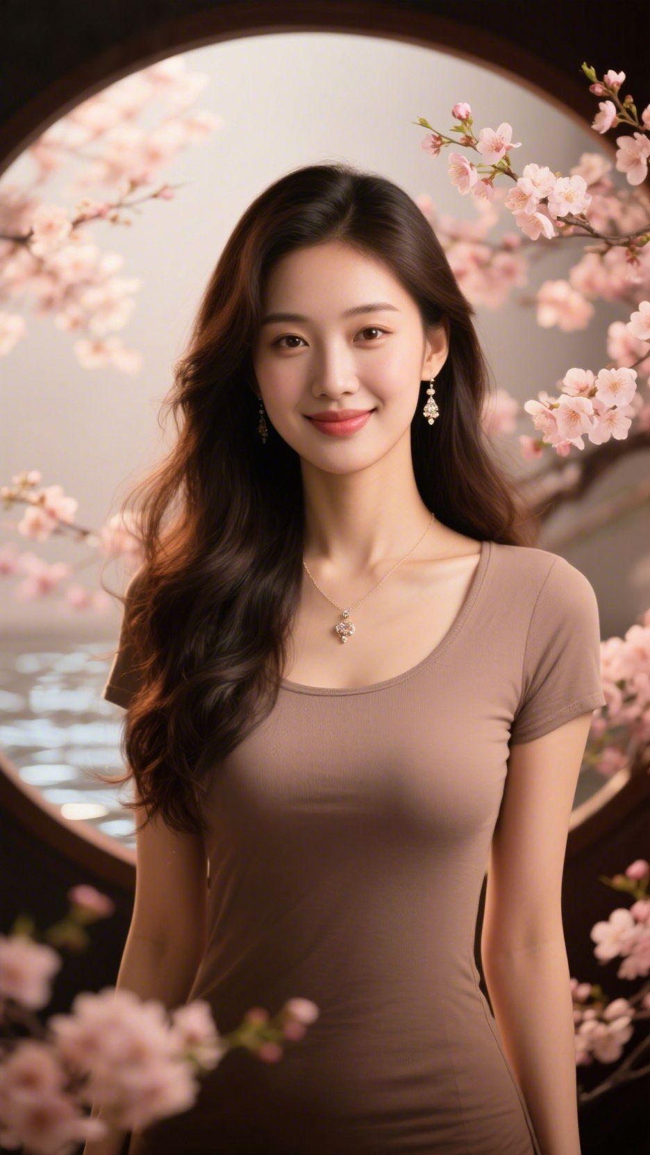 春窗桃韵
 
月牖虚涵一镜开，晴光软逐暖风来。
繁枝缀粉匀春色，细蕊凝香散浅埃。