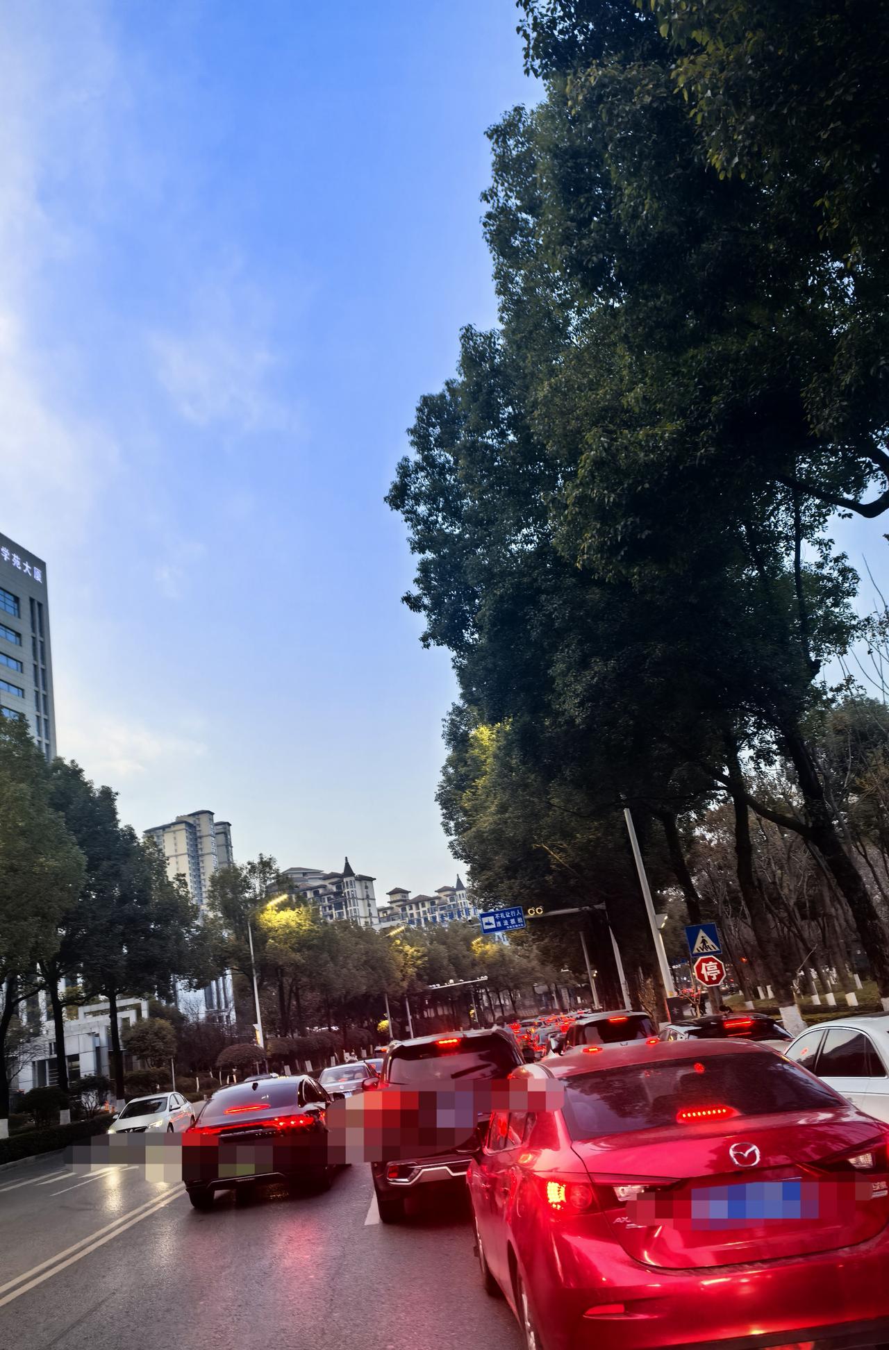 冬日生活打卡季得亏出门的时候上了个厕所，这会儿不急。短短200米堵了半个小时了，