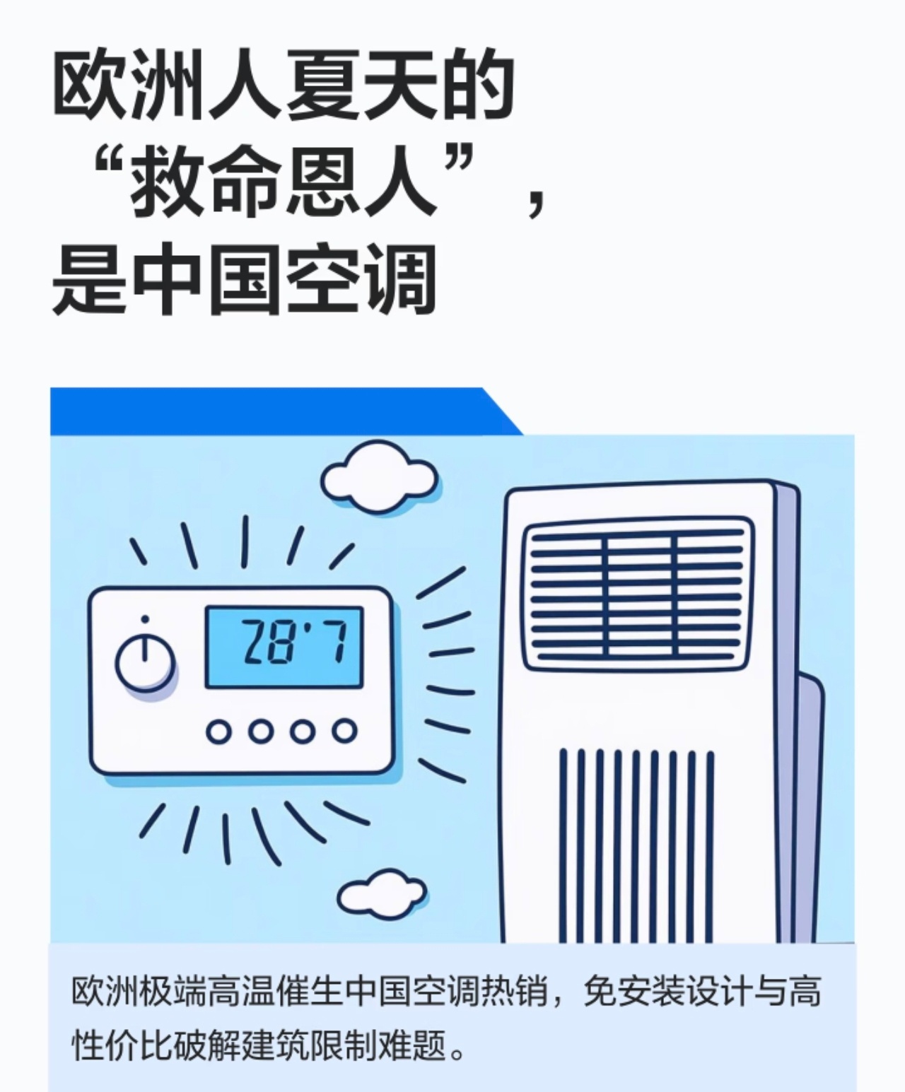 中国空调为什么能在海外吃得开真的被国产空调出海的数据惊到！上半年卖到欧盟直接涨了