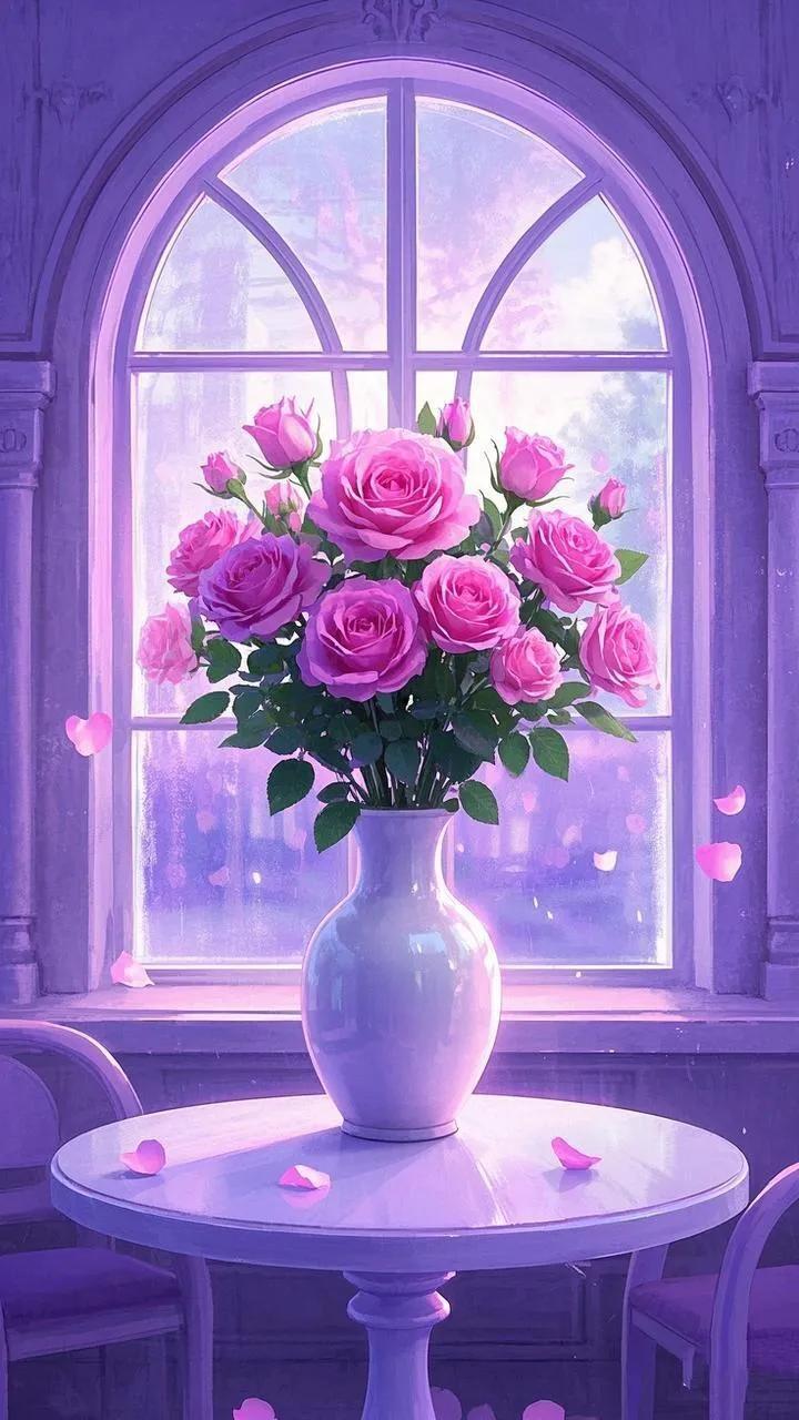 鲜花永远是平淡生活里的一束光～阅己～悦己～
✨只闻花香，不问世事。
	
✨花香四