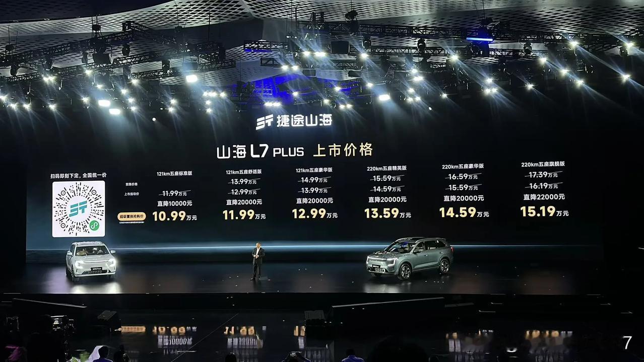 捷途山海L7 Plus这是打算“卷”到极致啊！
8月18日开启预售，官方预售价为