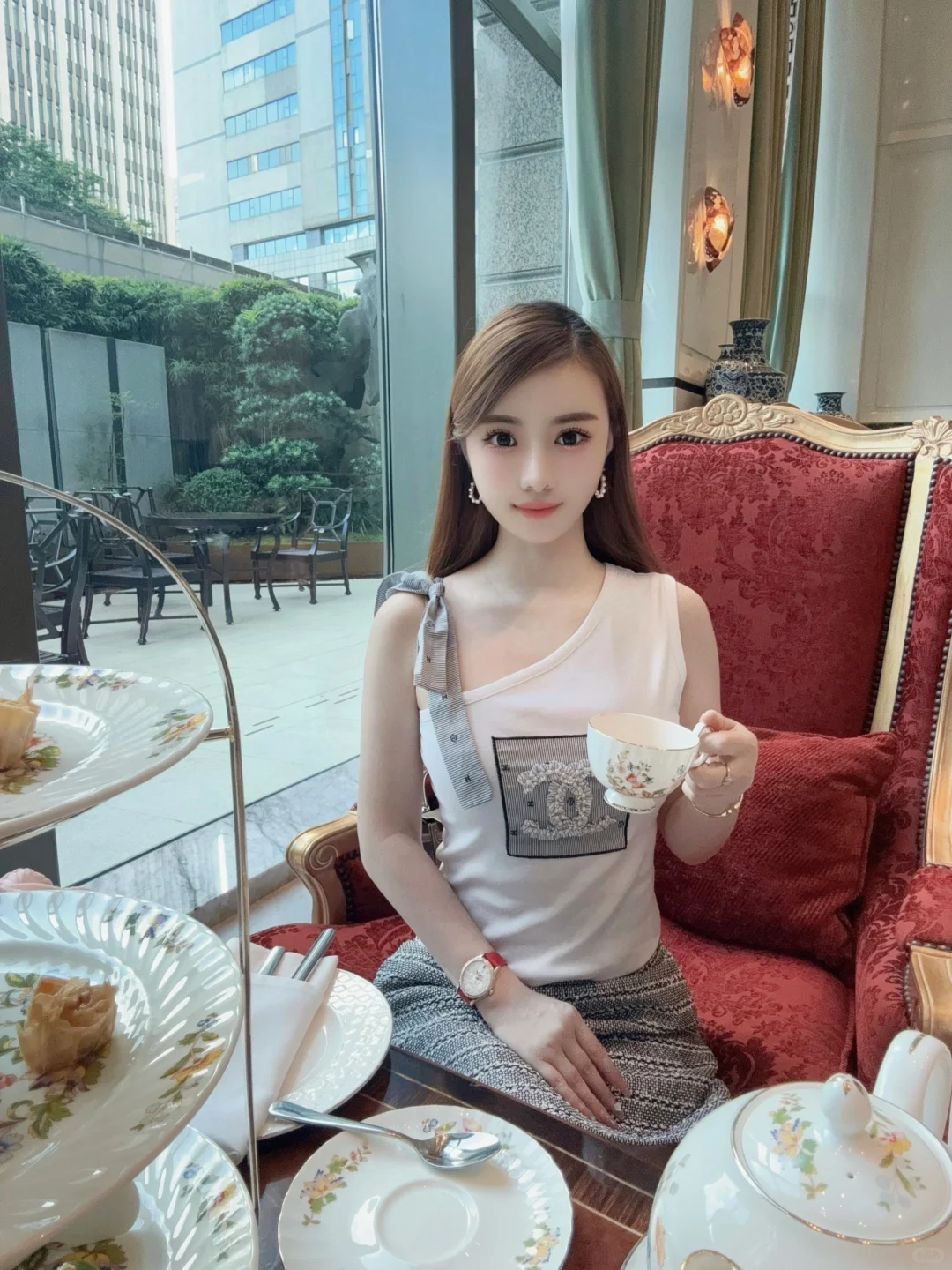 上海｜静安瑞吉酒店下午茶☕️，👭浪漫午后时光