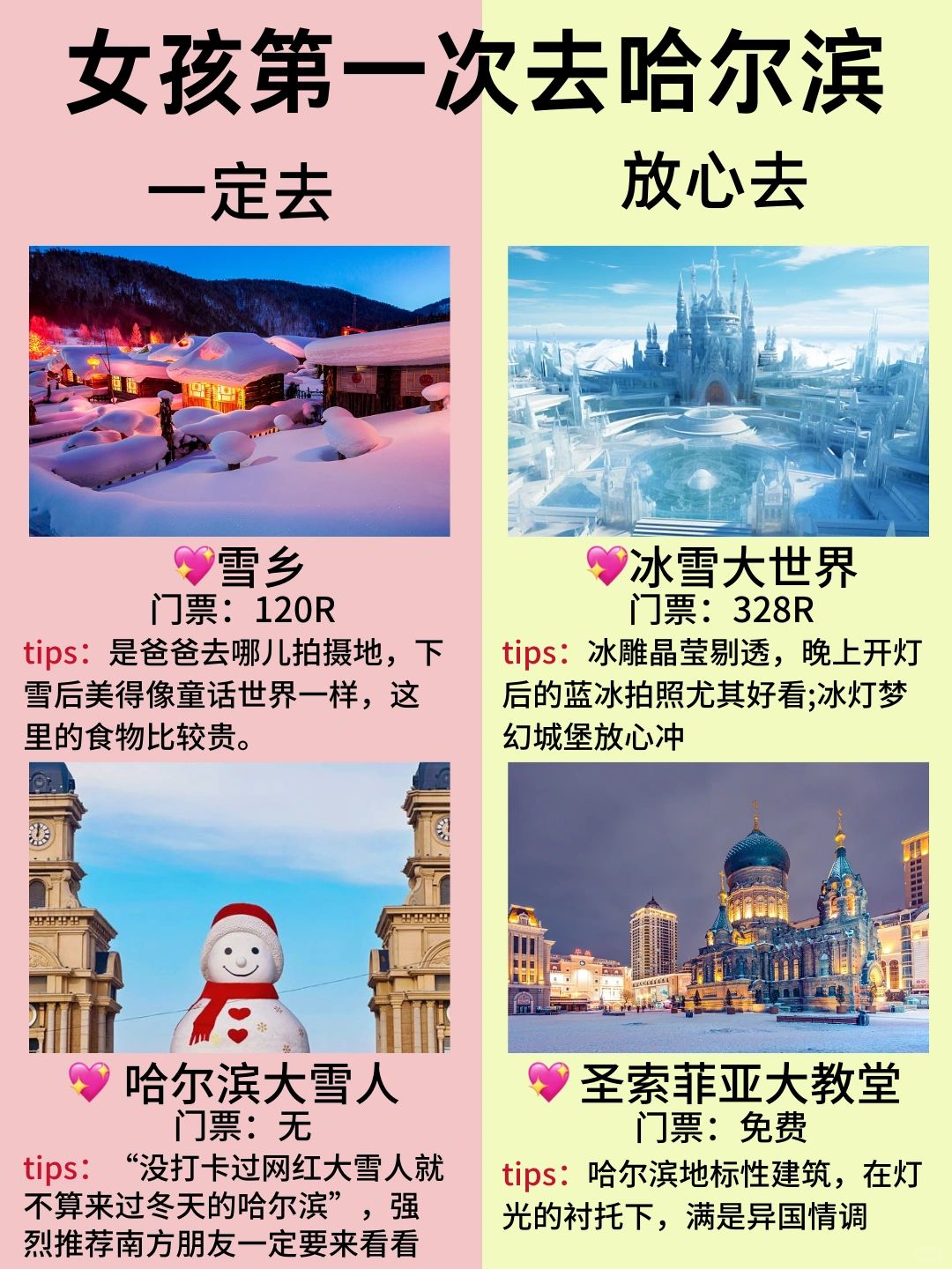 抄作业啦～🥳女孩第一次来哈尔滨必看攻略